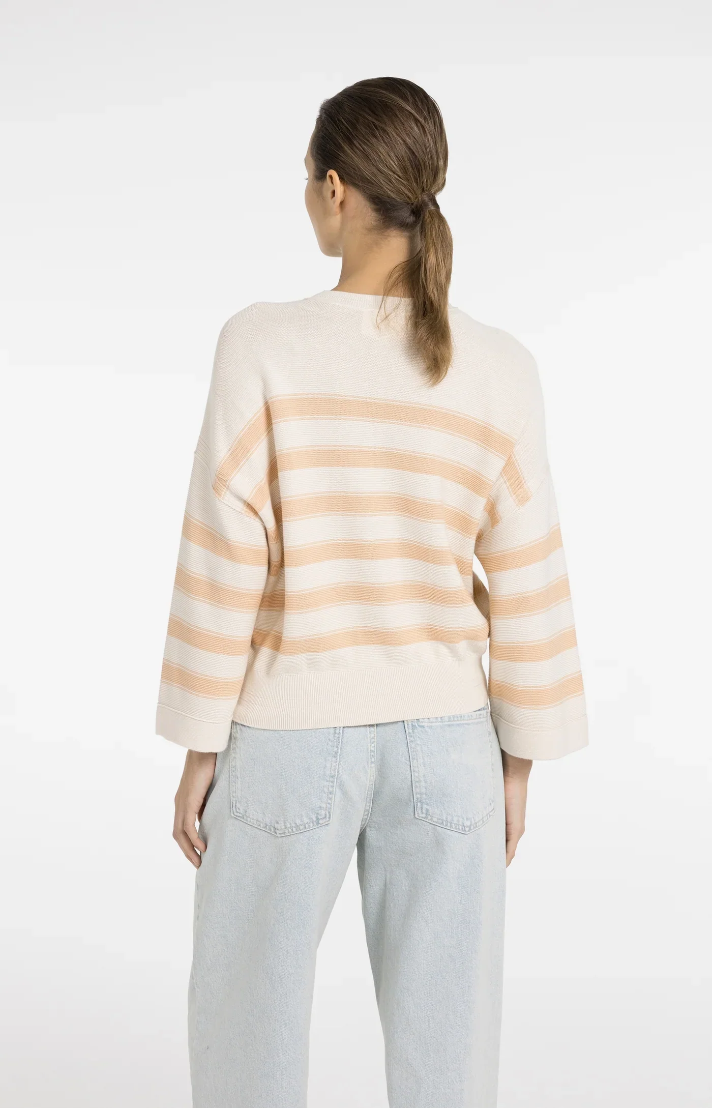 Mixing Textured Sweater Amberlight Orange Dessin - YAYA - Image 3