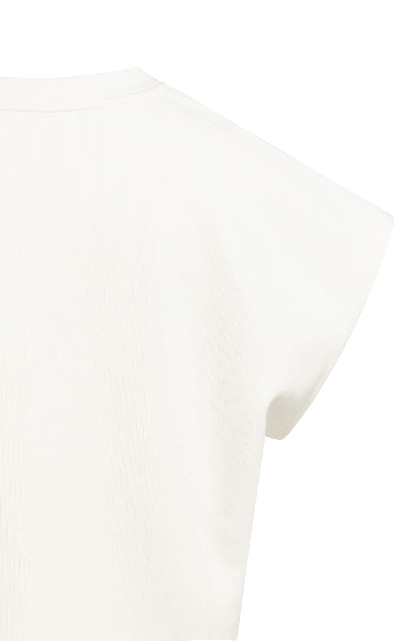 Sleeveless Boxy Sweatshirt Ivory White - YAYA - Image 2