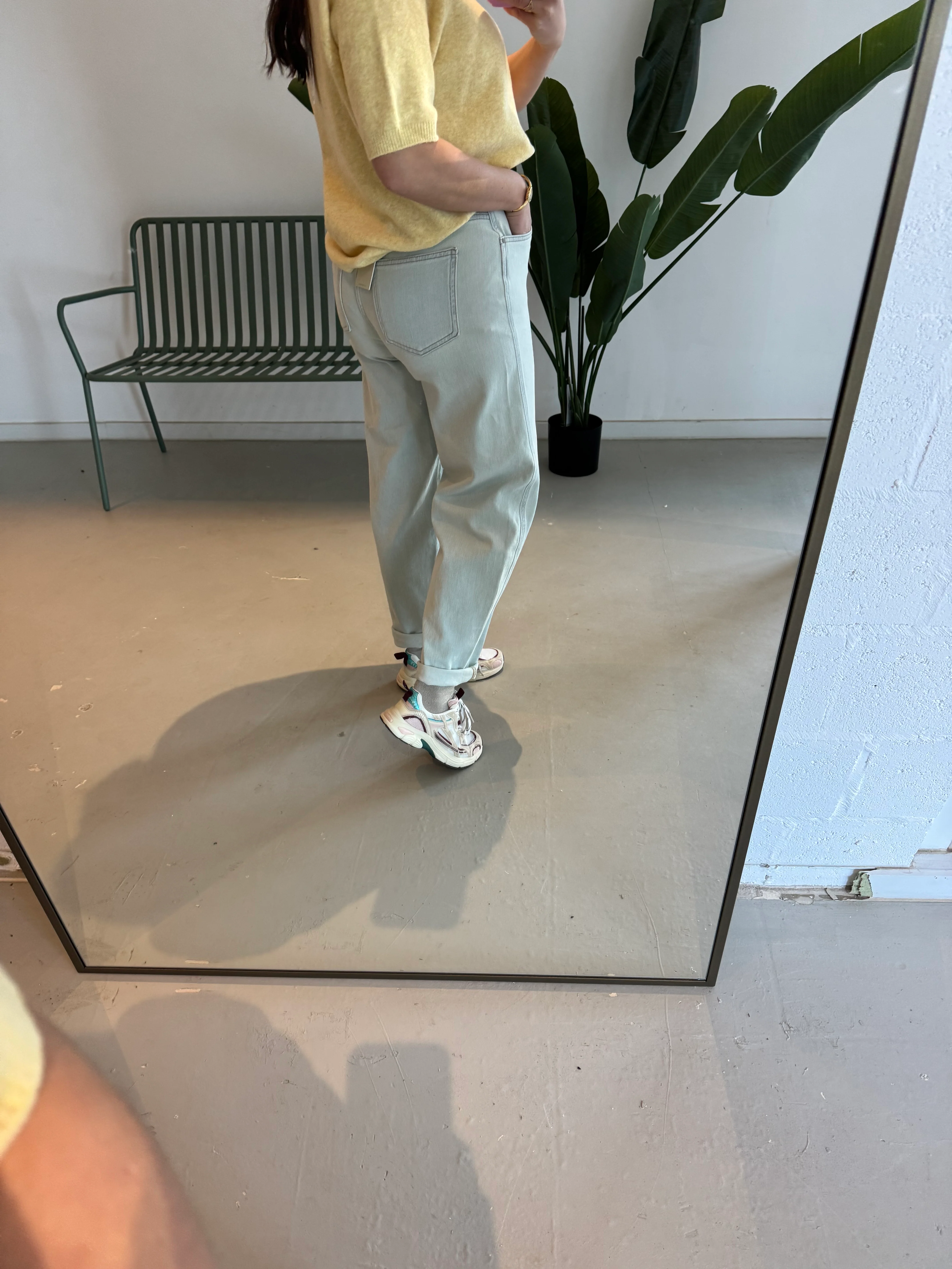 Barrel Jeans Washed Light Blue Denim - YAYA - Image 2