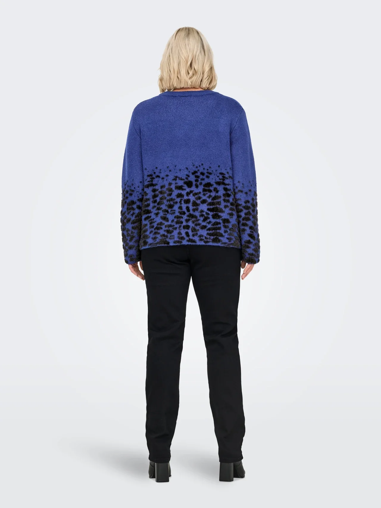 Anni O-Neck Knit Sodalite Blue Black - Only Carmakoma - Image 2