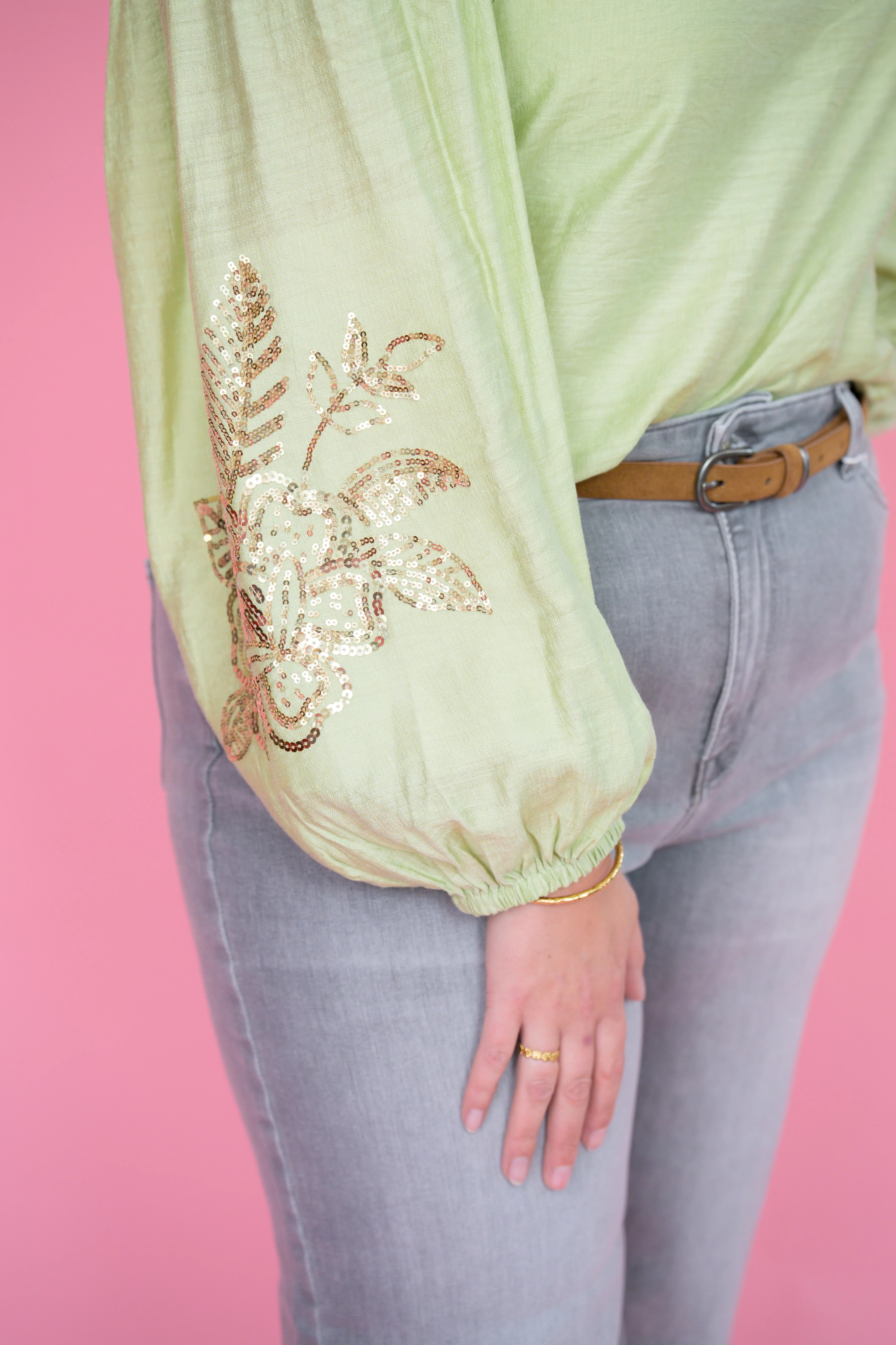 Blouse Rose Soft Green - Ydence - Image 2
