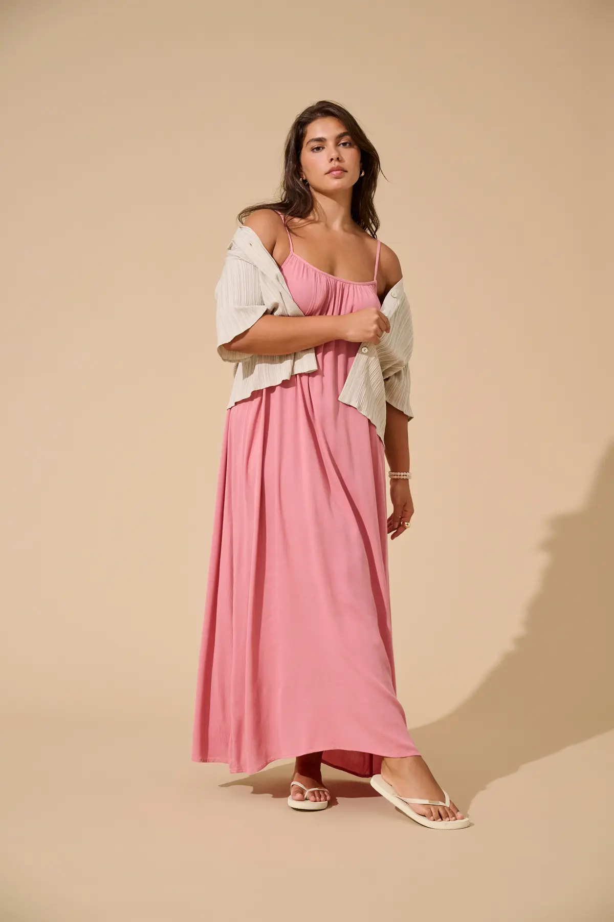 Chiara Strap Dress Dusty Rose - Only Carmakoma - Image 5