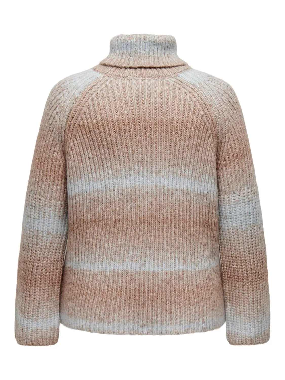 Ditte Rollneck Knit Cloud Blue Tobacco Brown - Only Carmakoma - Image 2