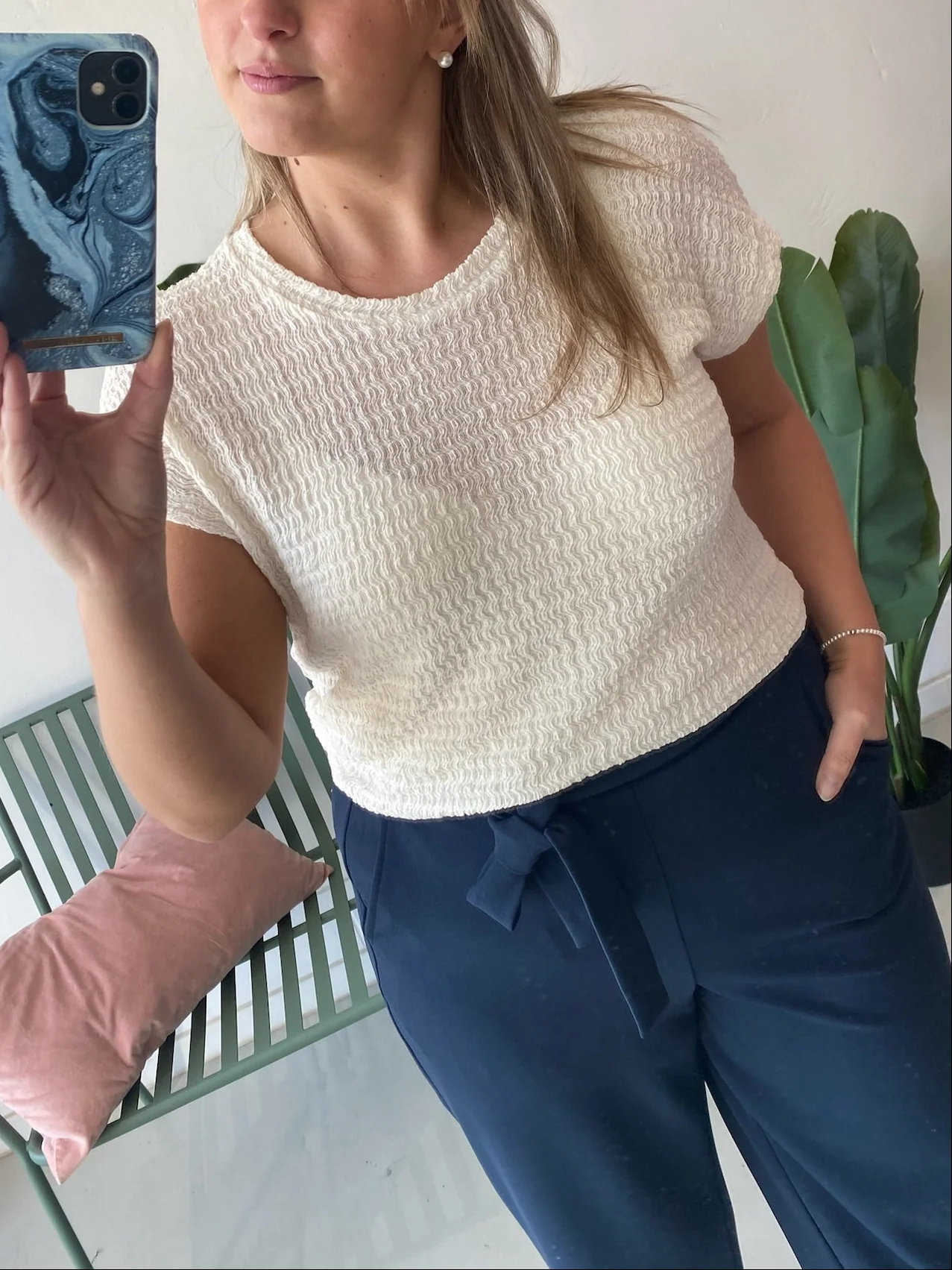 Felice Blouse Chalk - Kaffe Curve