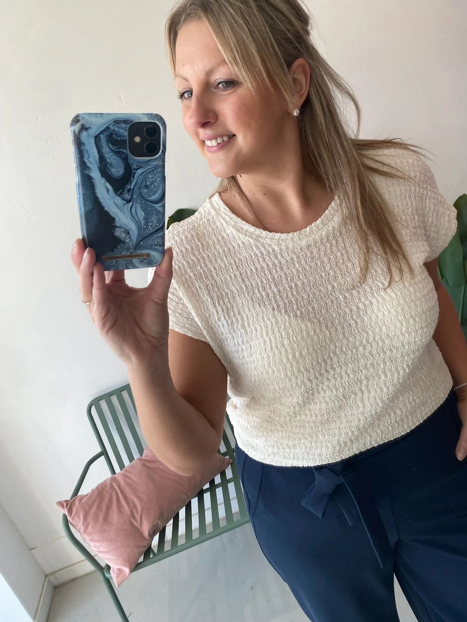 Felice Blouse Chalk - Kaffe Curve - Image 2