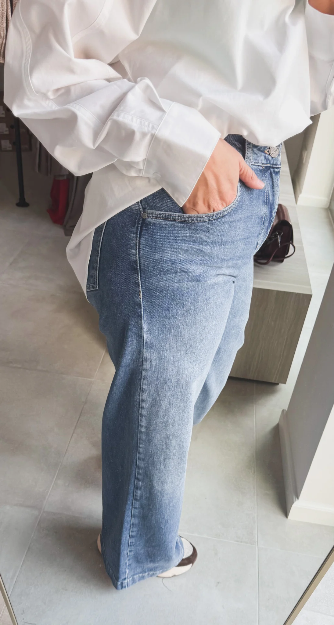 Hw Loose Wide Denim Blue Denim - YAYA - Image 3