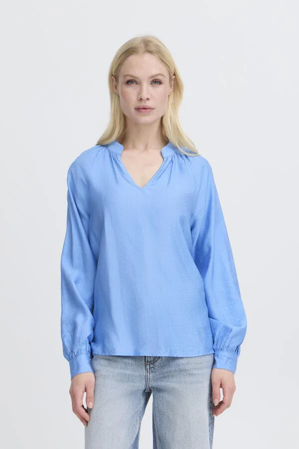 Irmine Blouse Della Robbia Blue - B.Young - Image 3