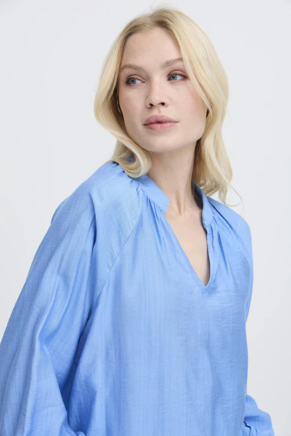 Irmine Blouse Della Robbia Blue - B.Young - Image 4
