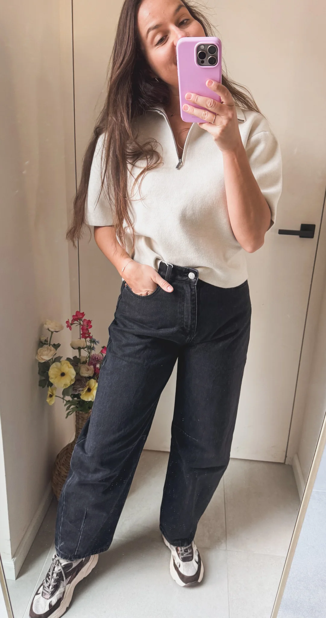 Josephine Balloon Jeans Dark Grey - Image 4