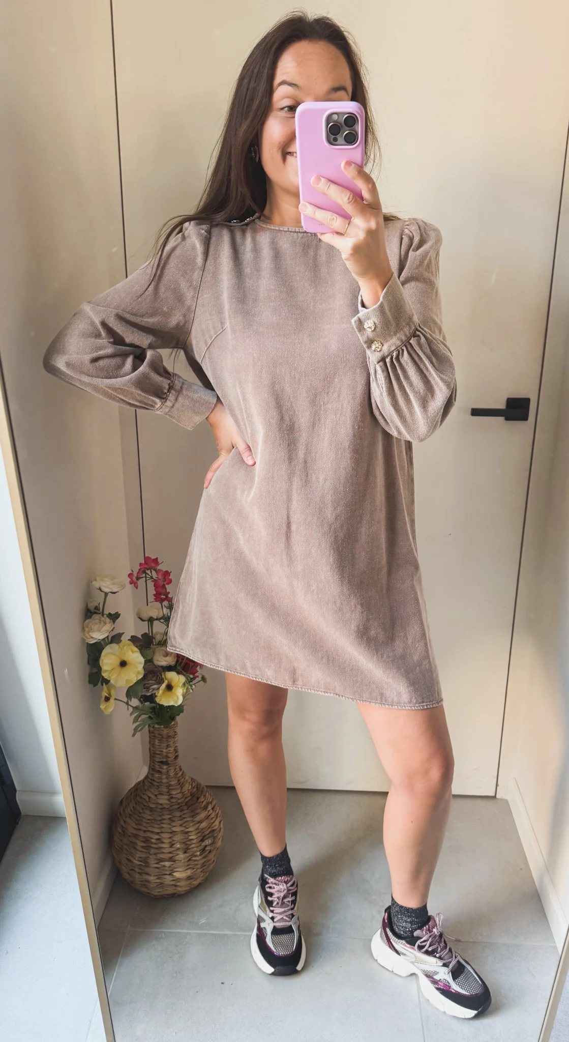 Julie Dress Taupe