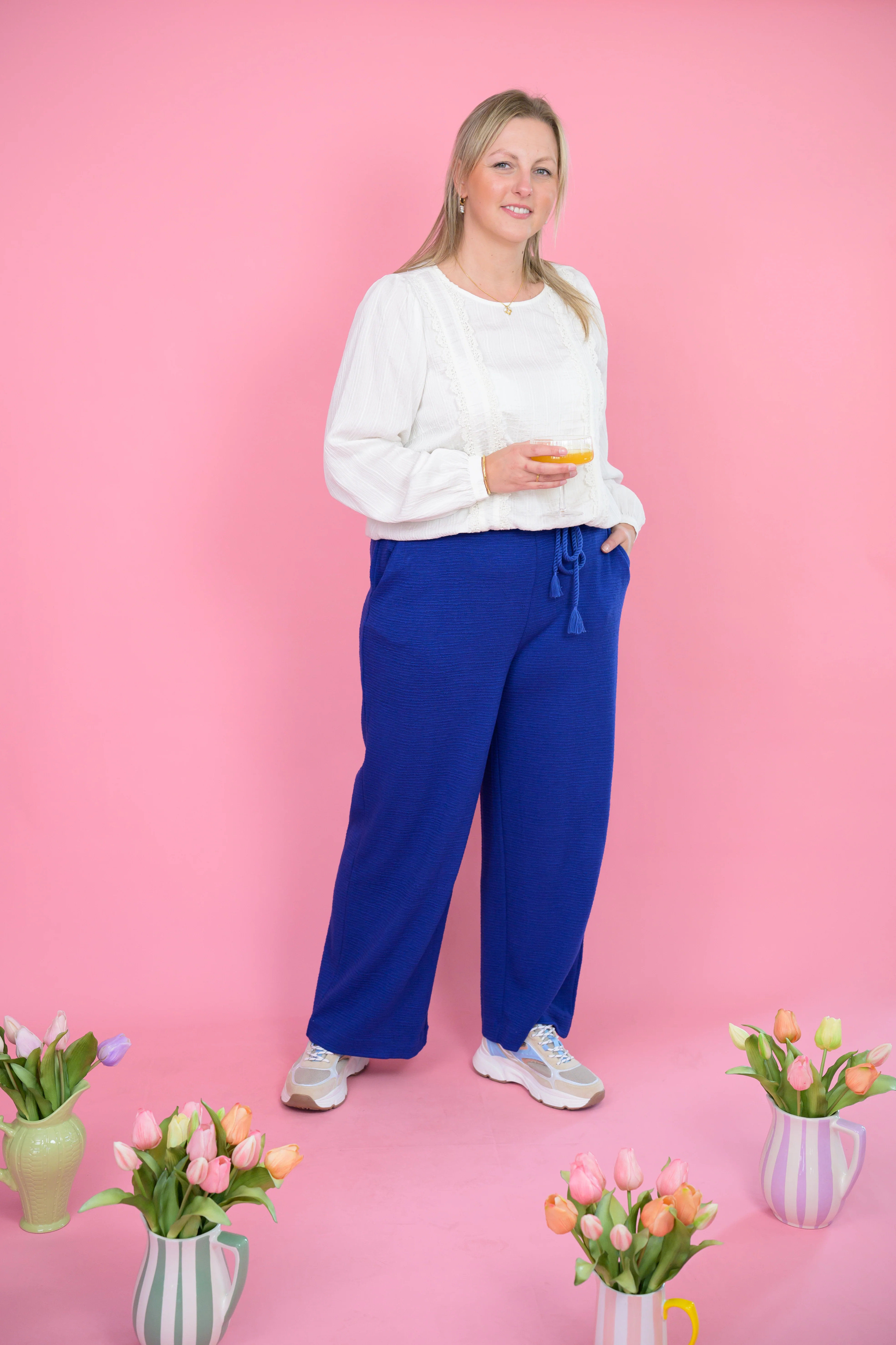 Kate Lumina Pants Sodalite Blue - Ichi