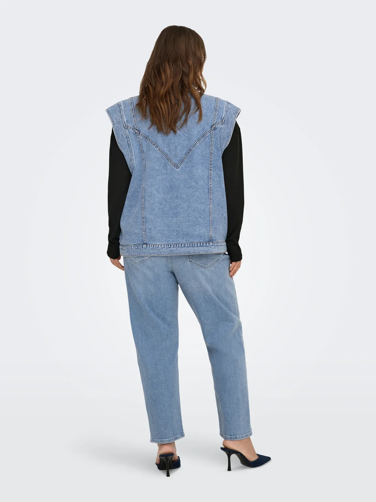 Kennedy Waistcoat Medium Blue Denim - Only Carmakoma - Image 4