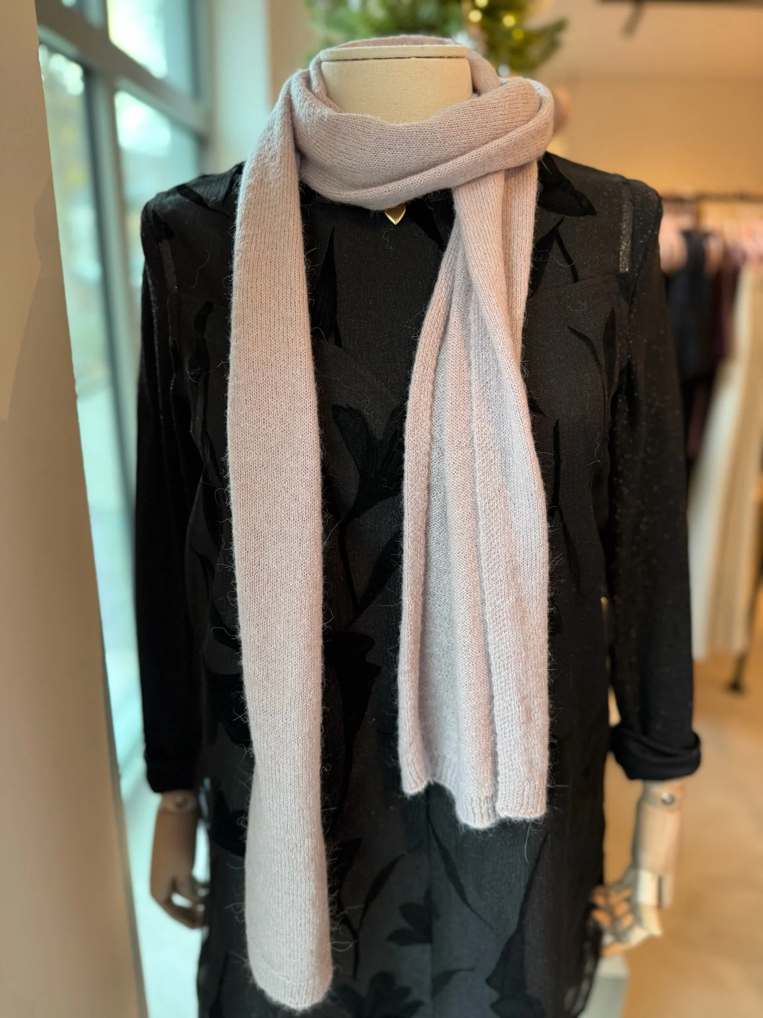 Knitted Scarf Cloud Gray Purple - YAYA