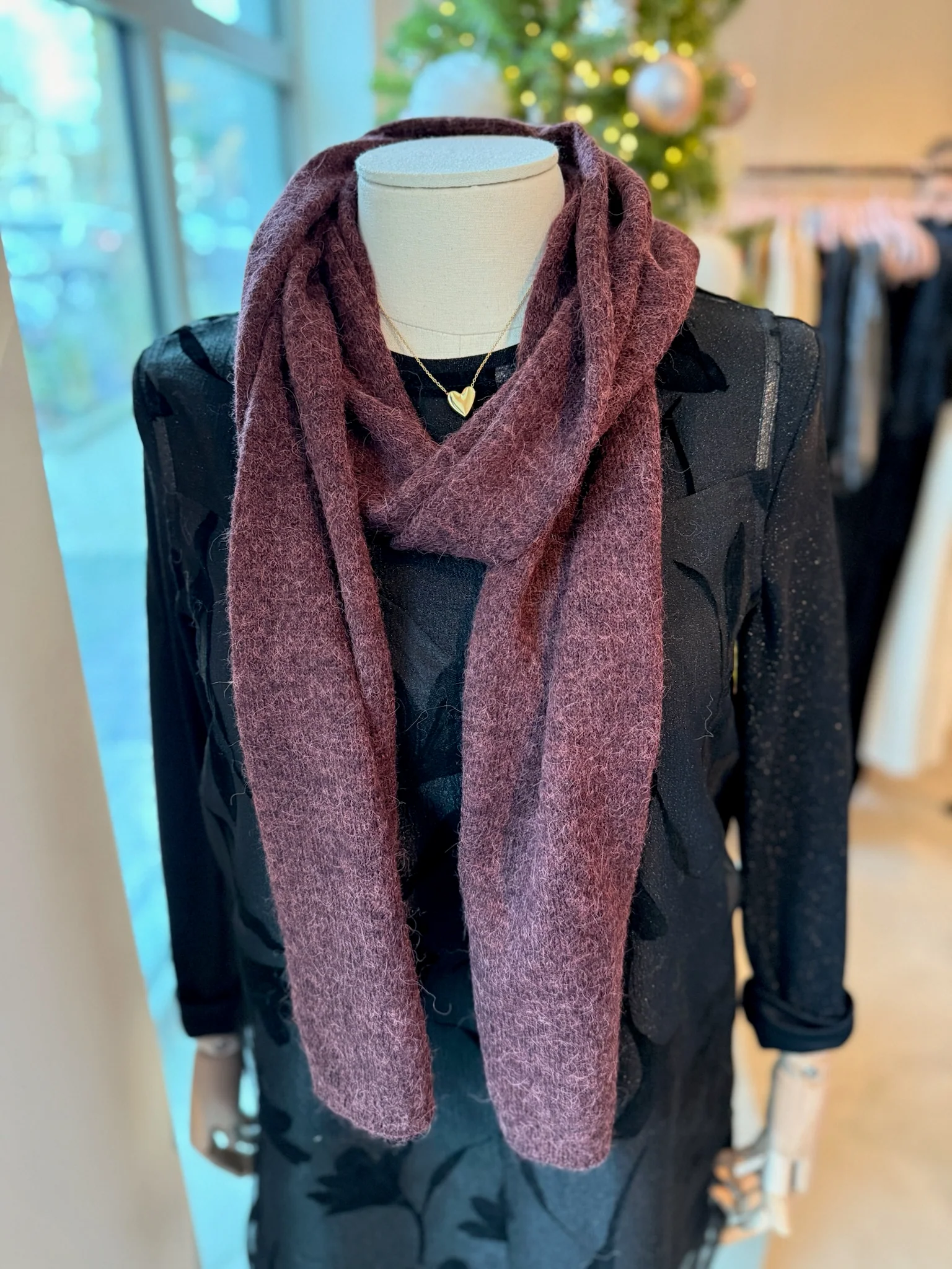 Knitted Scarf Fudge Purple - YAYA
