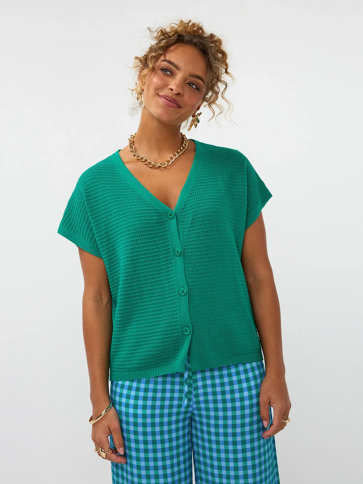 Knitted Top Elin Sea Green - Ydence