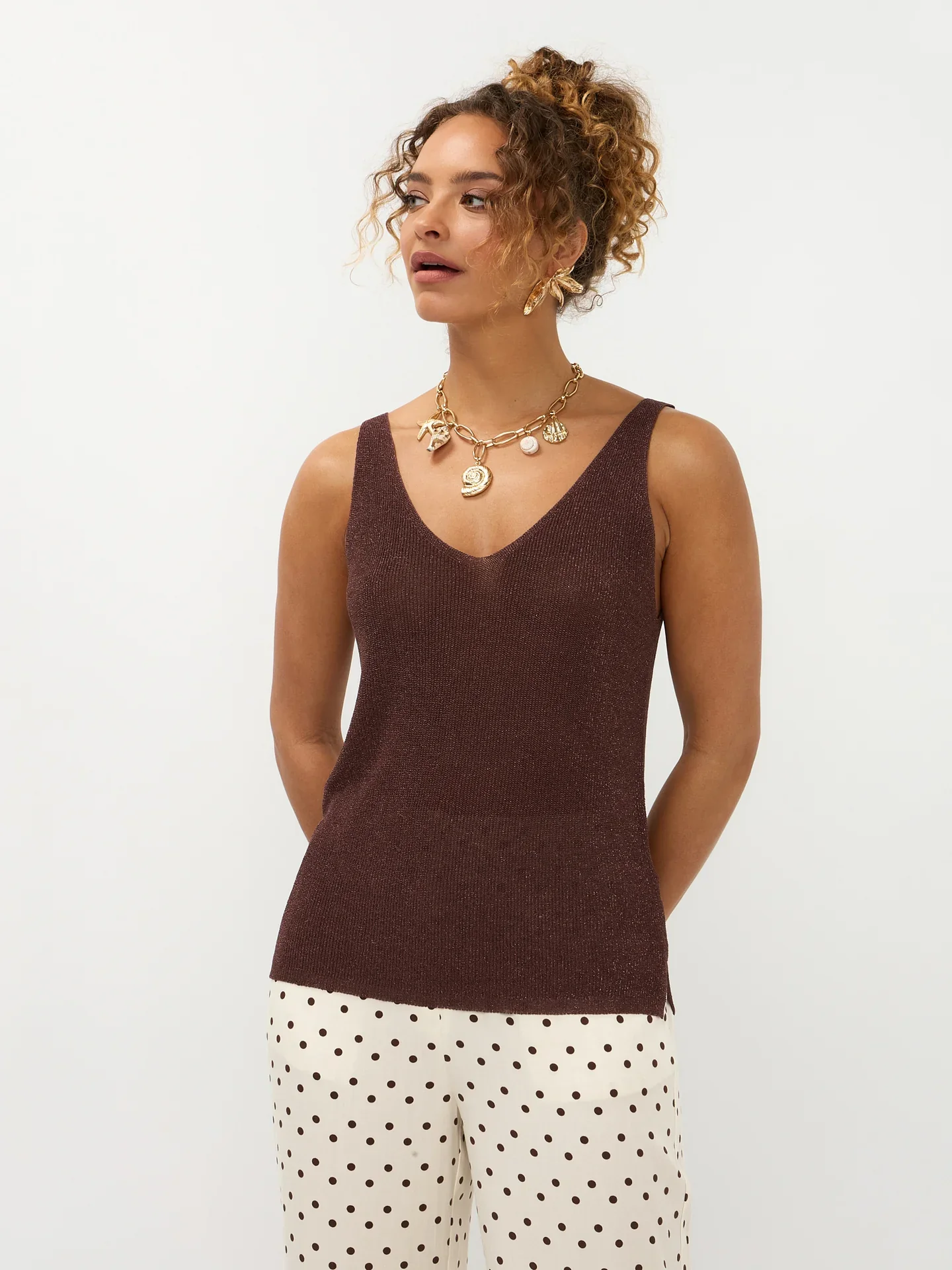 Knitted Top Lux Brown - Ydence