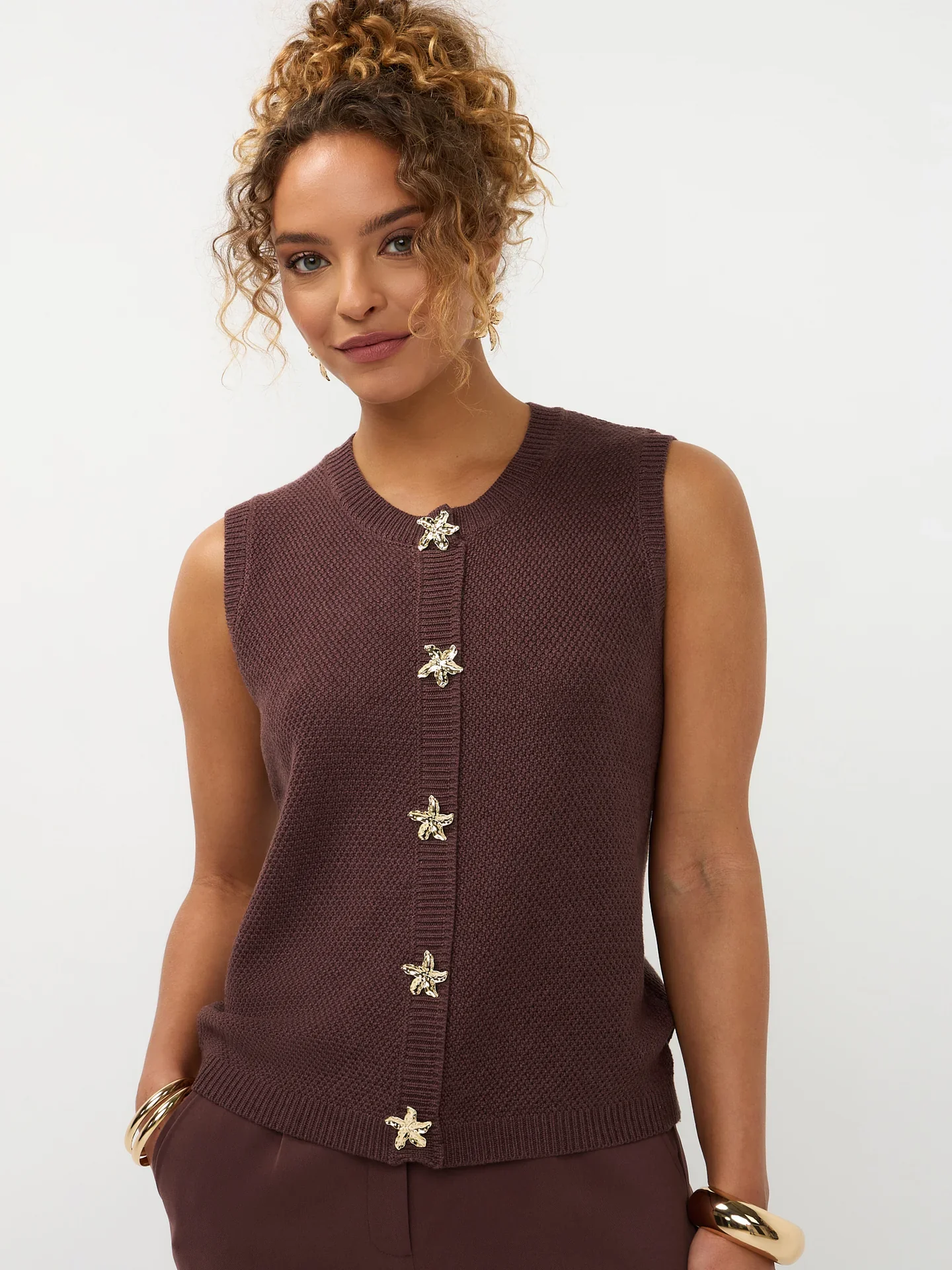 Knitted Top Mona Brown - Ydence - Image 3