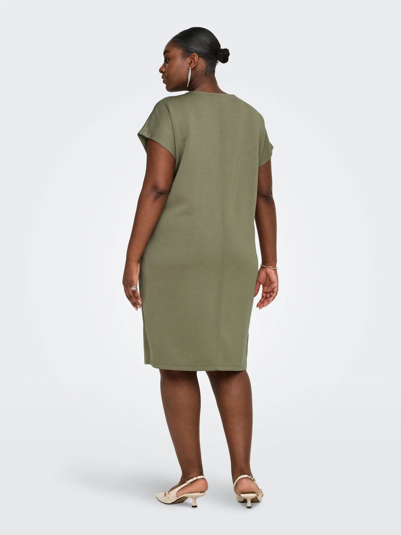 Lise Capsleeve V-Neck Dress Mermaid - Only Carmakoma - Image 8