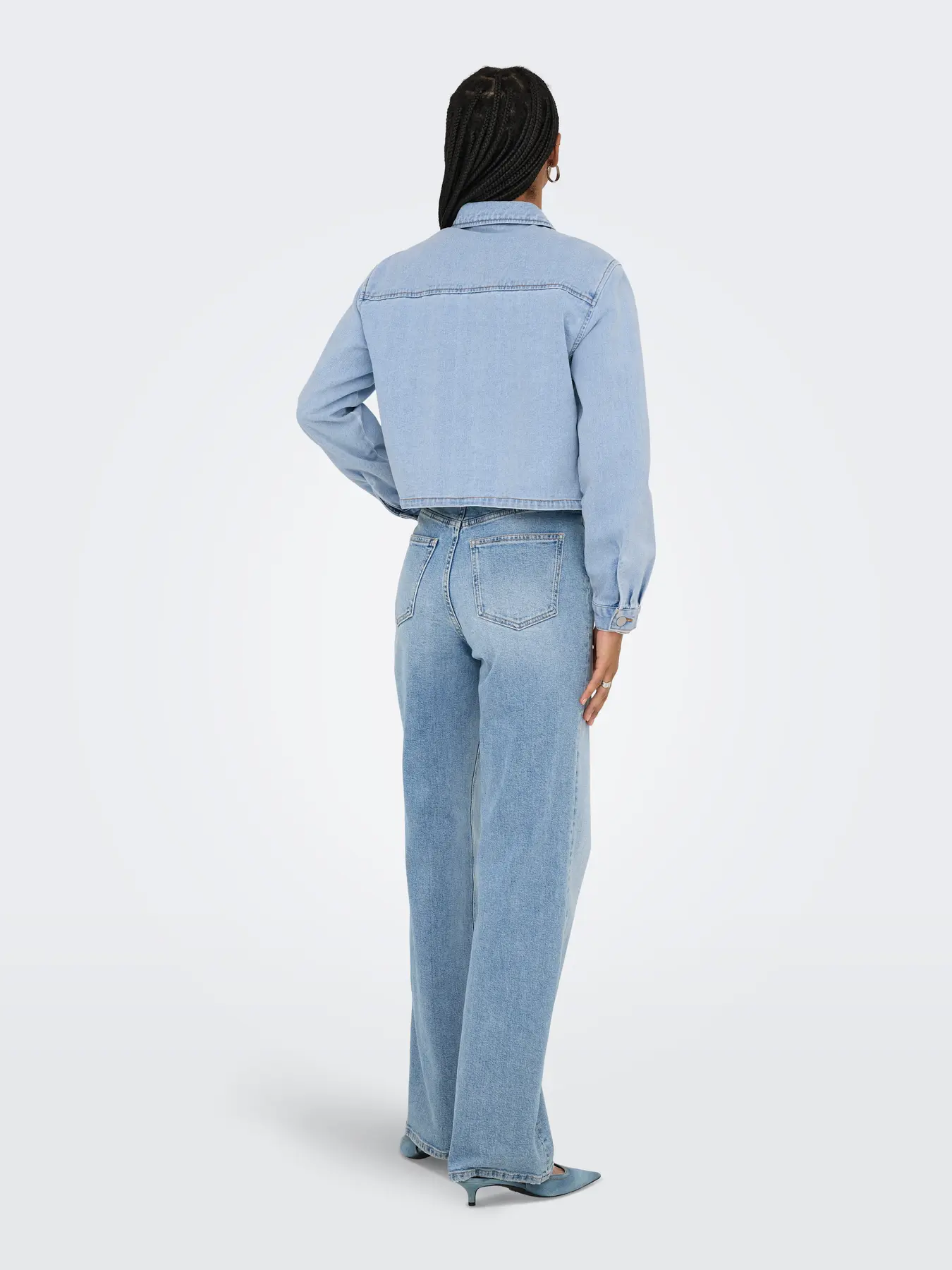 Marly Boxy Shacket Light Blue Denim - JDY - Image 4