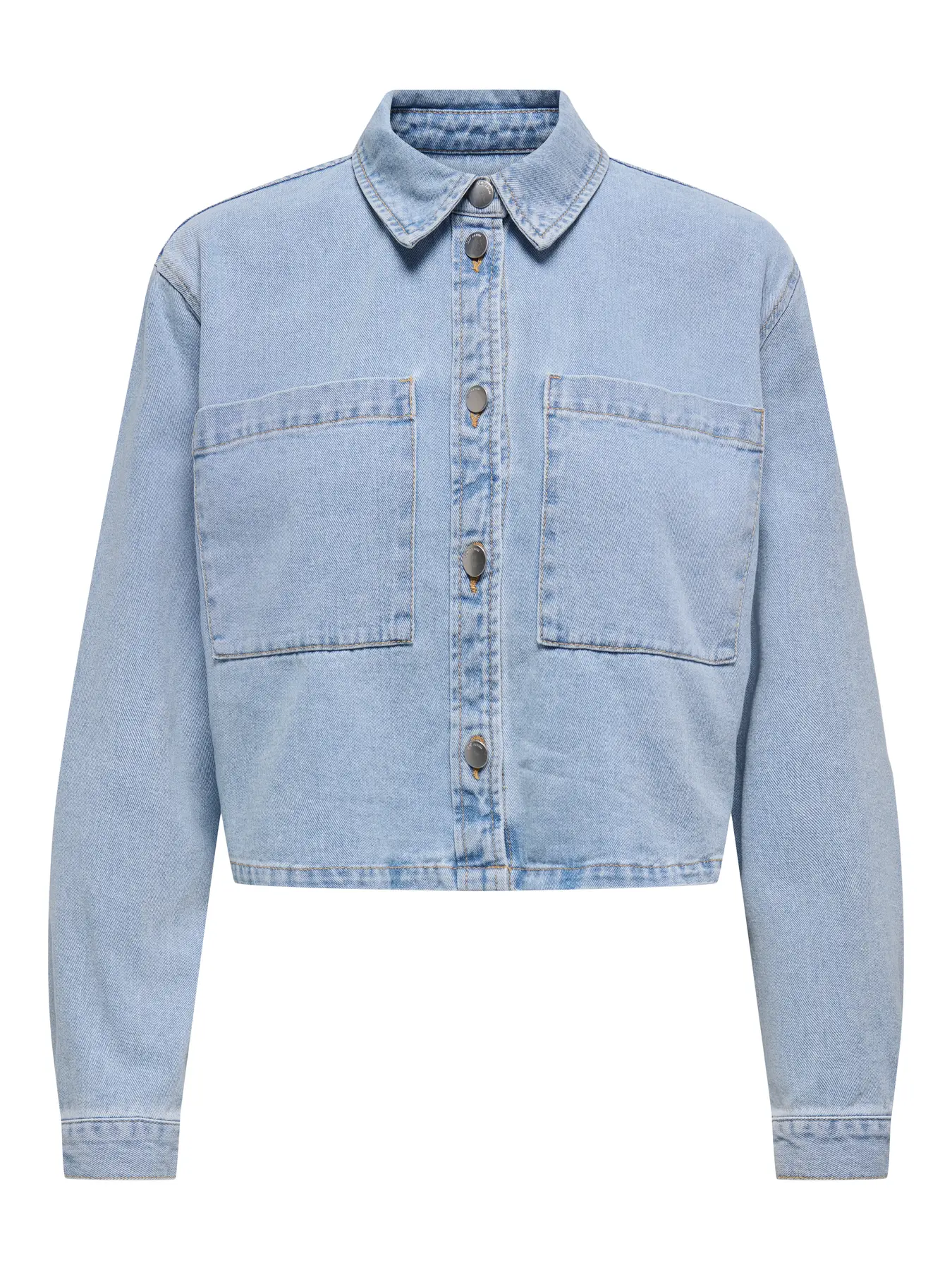 Marly Boxy Shacket Light Blue Denim - JDY - Image 5