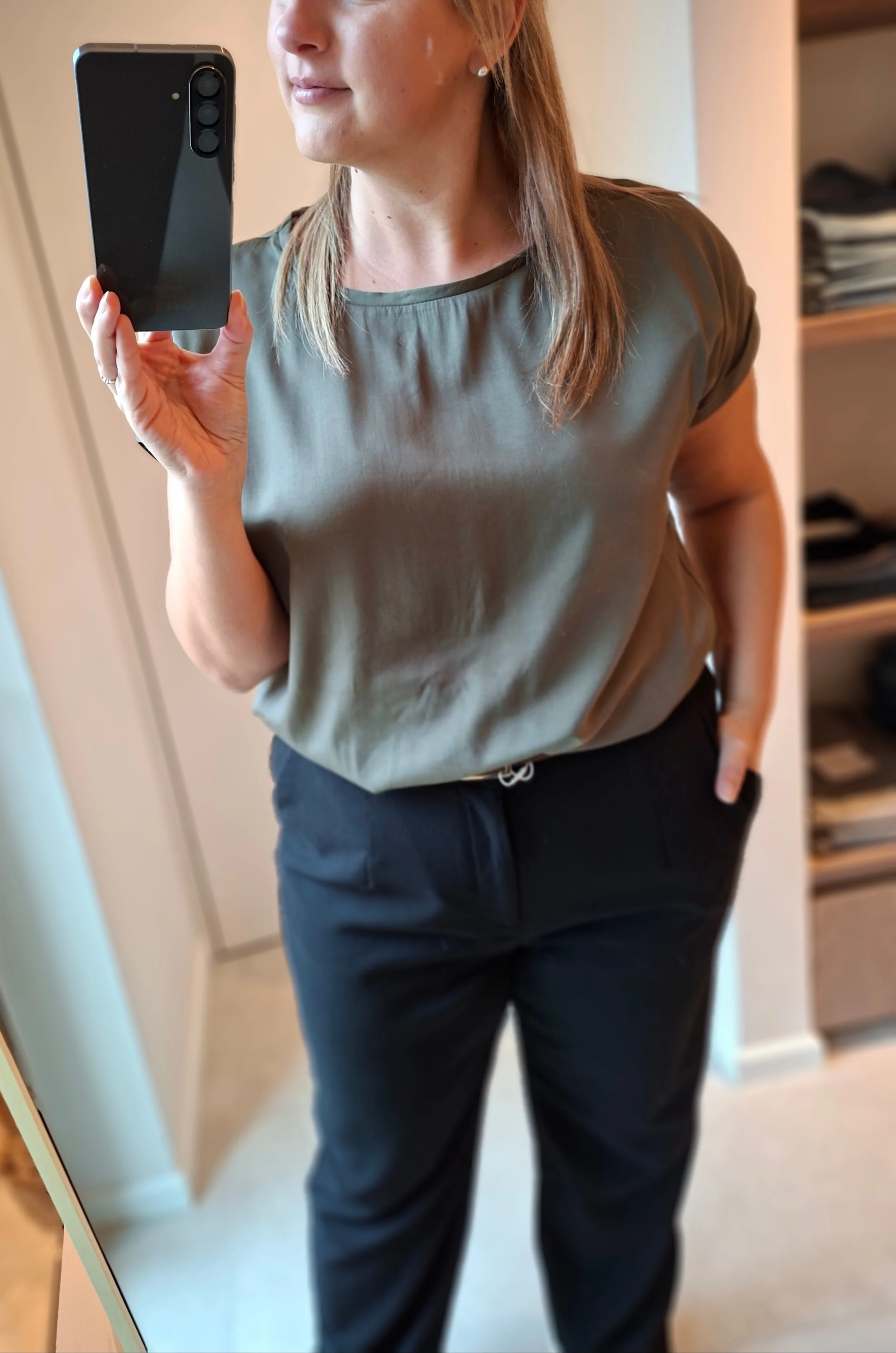 Milia Wing SL Blouse Ivy Green - Kaffe Curve - Image 3