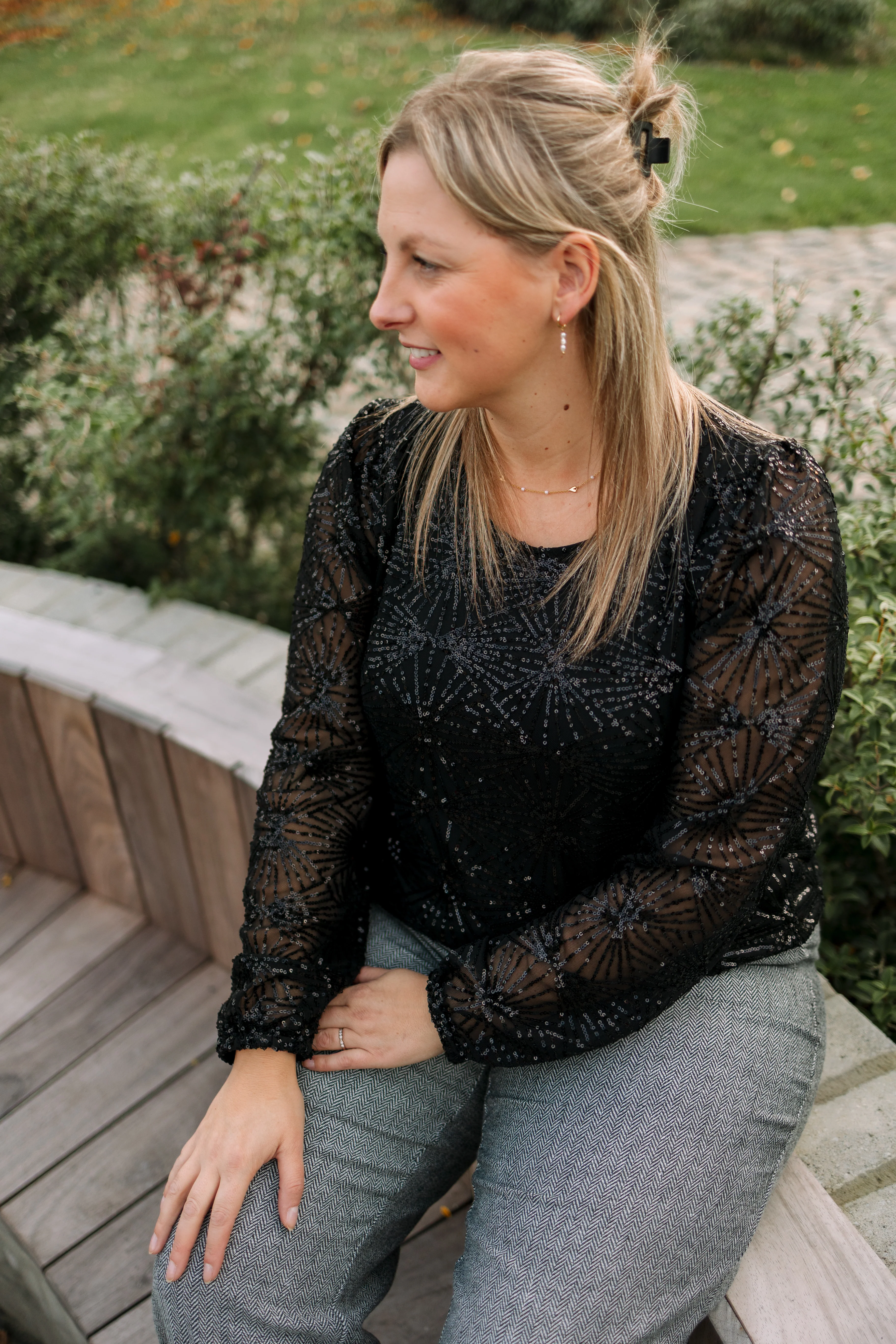 Minna Blouse Black Deep - Kaffe Curve