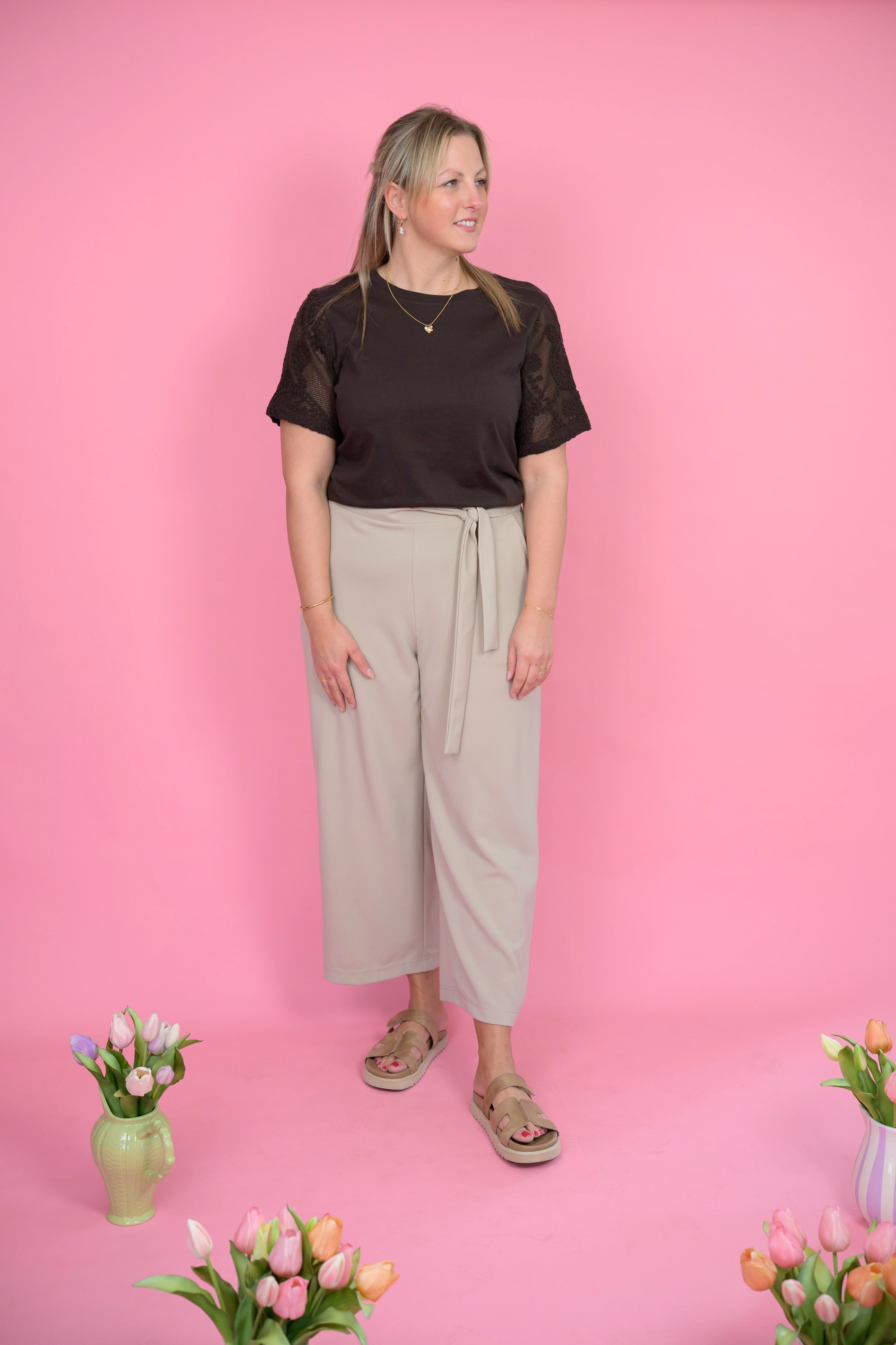 Mirla Life O-Neck Top Coffee Bean - Only Carmakoma - Image 3