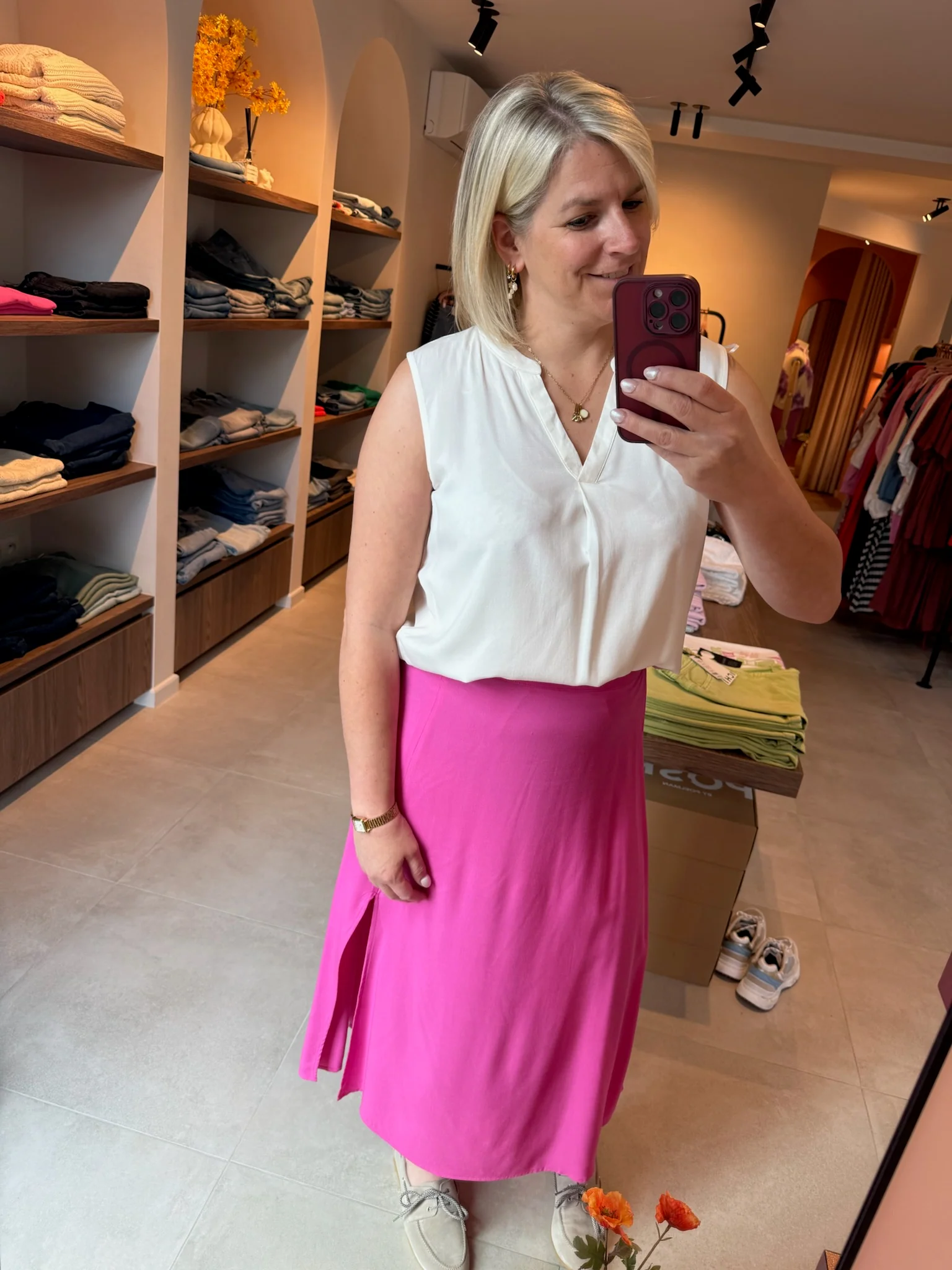 MJoella Midi Skirt 3 Raspberry - B.Young