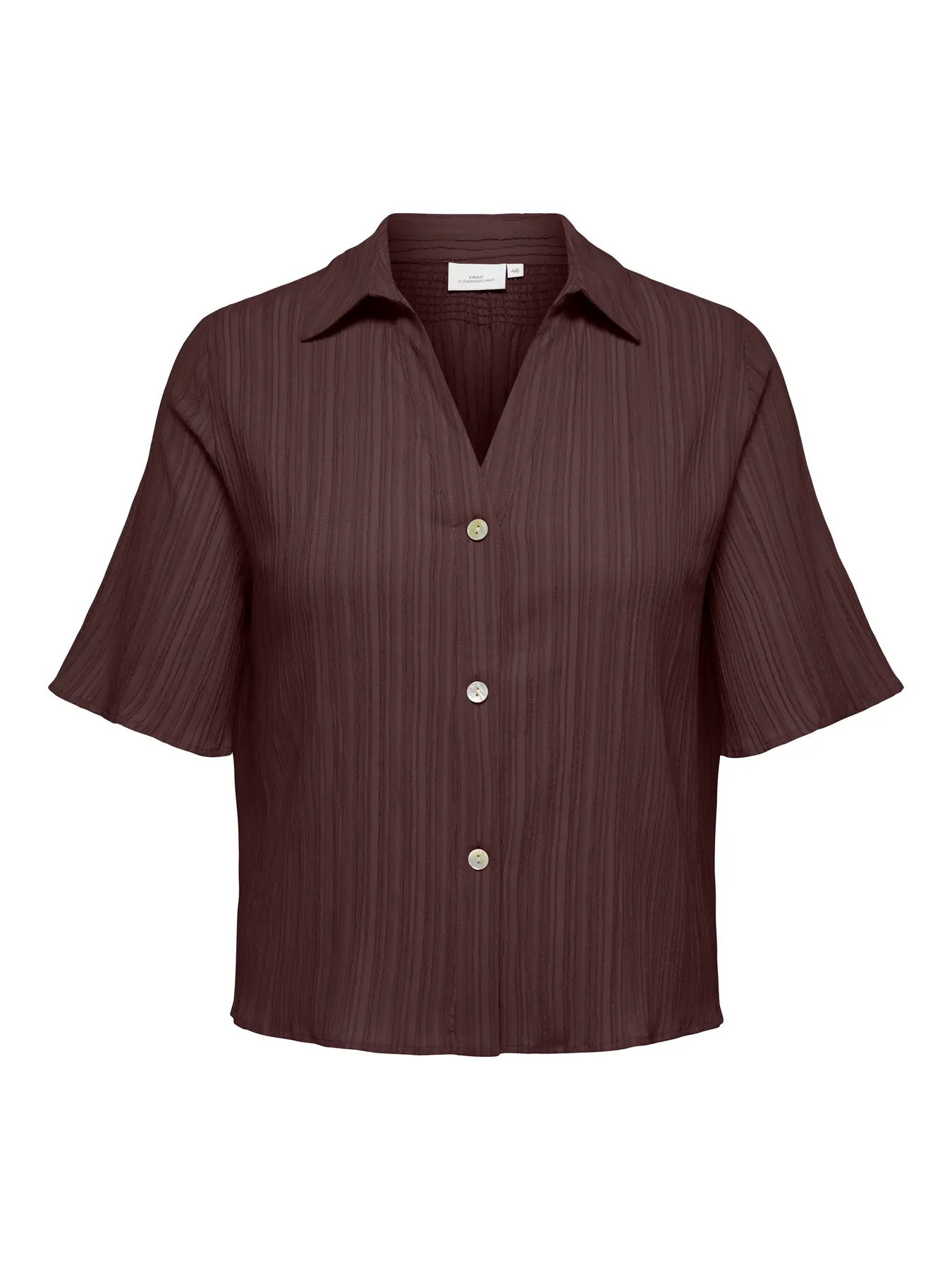 Munich Crinkle Shirt Chocolate - Only Carmakoma - Image 3