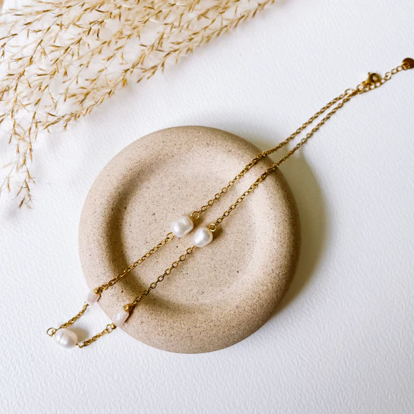 Necklace Gold & Pearls - Jules Jewels