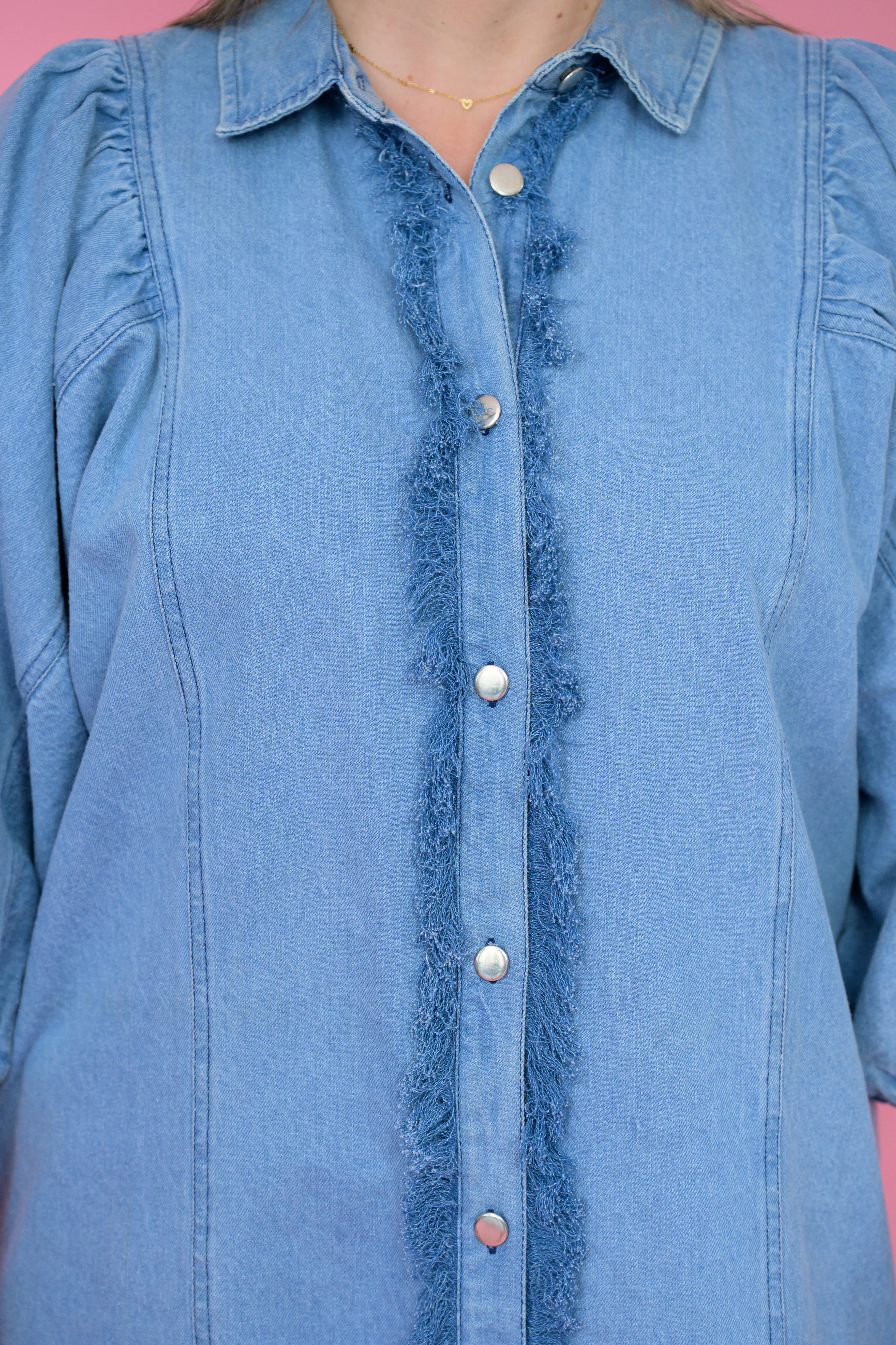 Othilde Dress Light Blue Denim - Saint Tropez - Image 3