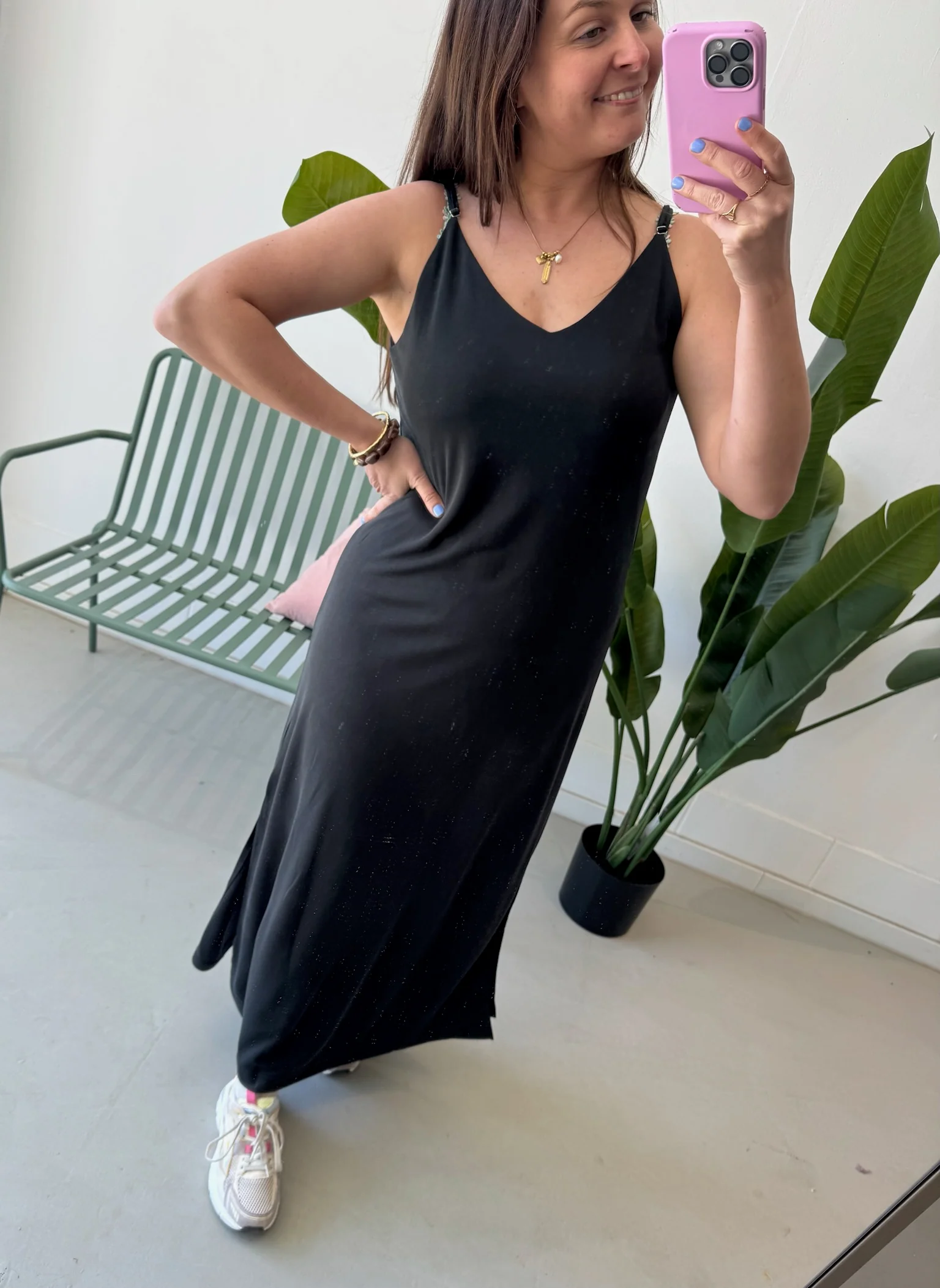 Paoline Slip Dress Meteorite - B.Young