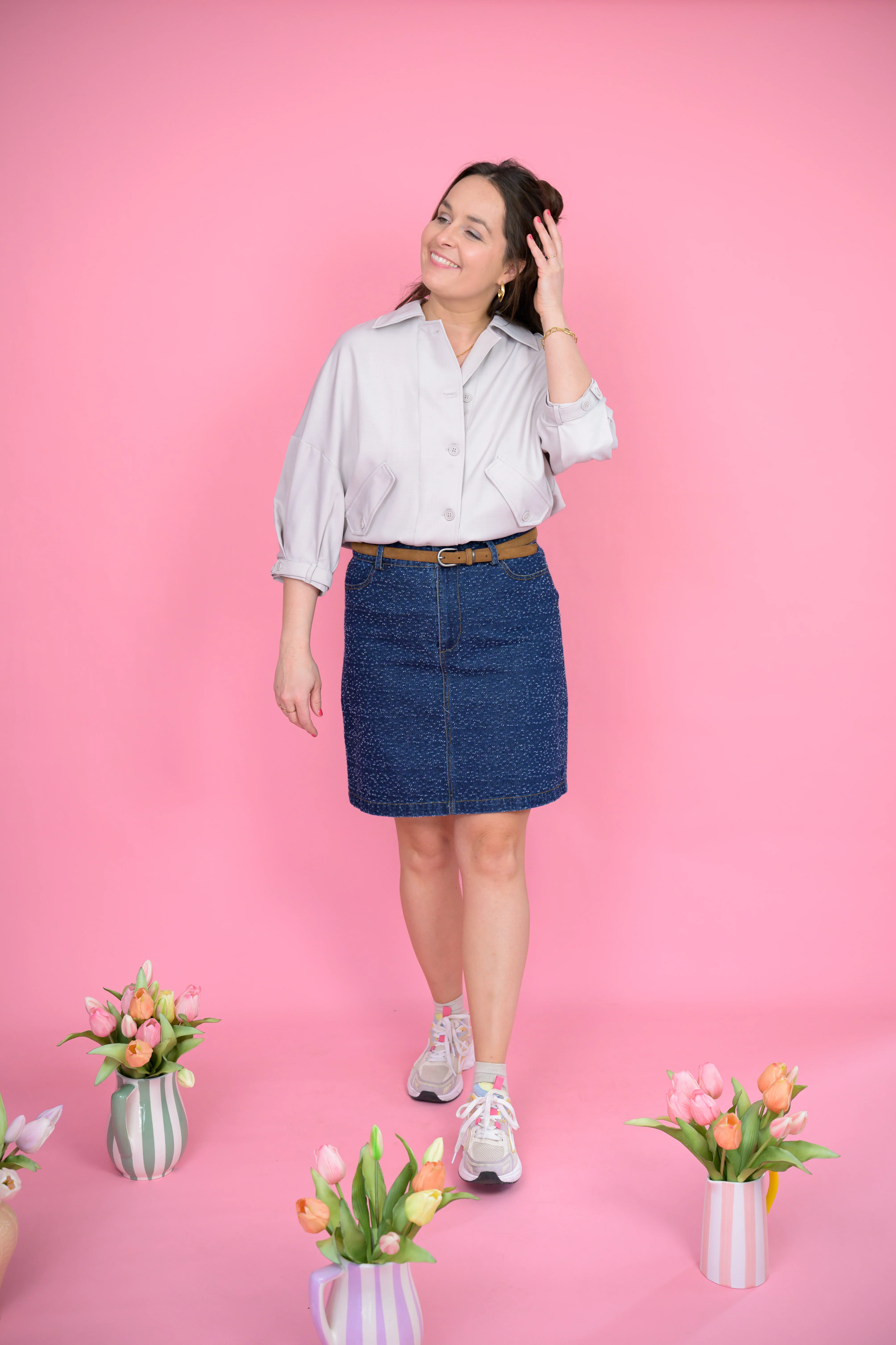 Phea Skirt Dark Blue Denim - Saint Tropez - Image 5