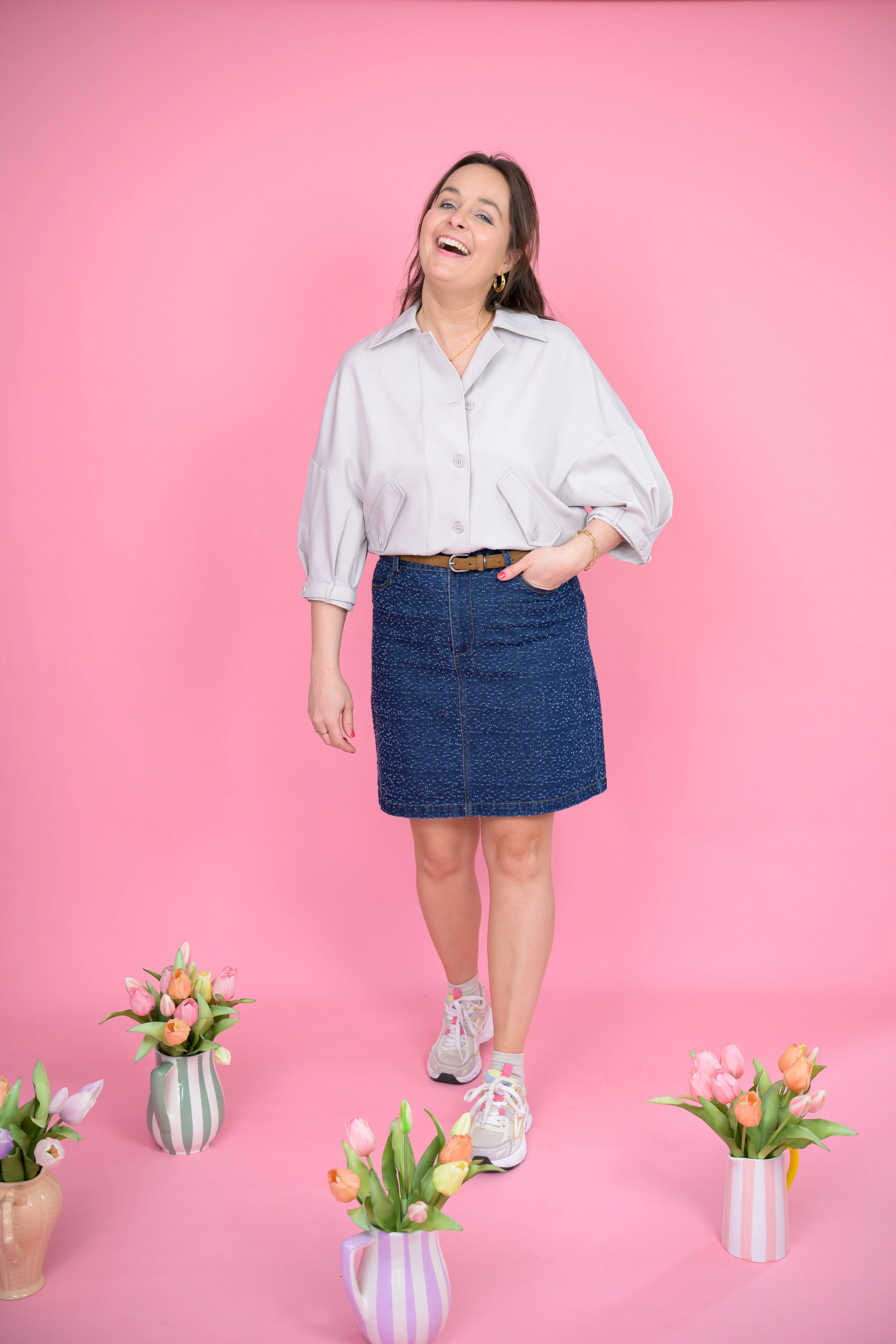 Phea Skirt Dark Blue Denim - Saint Tropez - Image 6