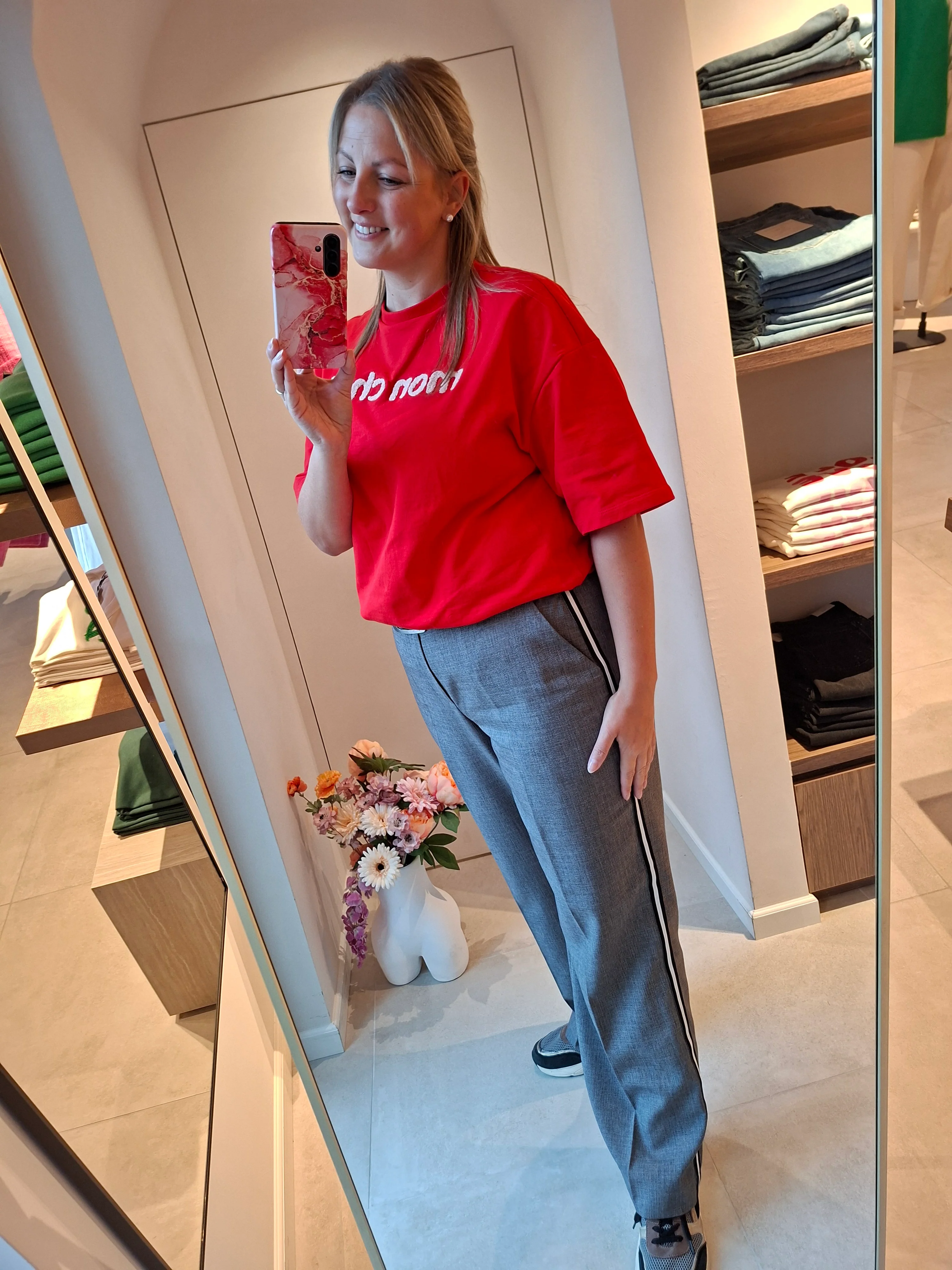 Rasmina Pants Grey Melange - Kaffe Curve - Image 2