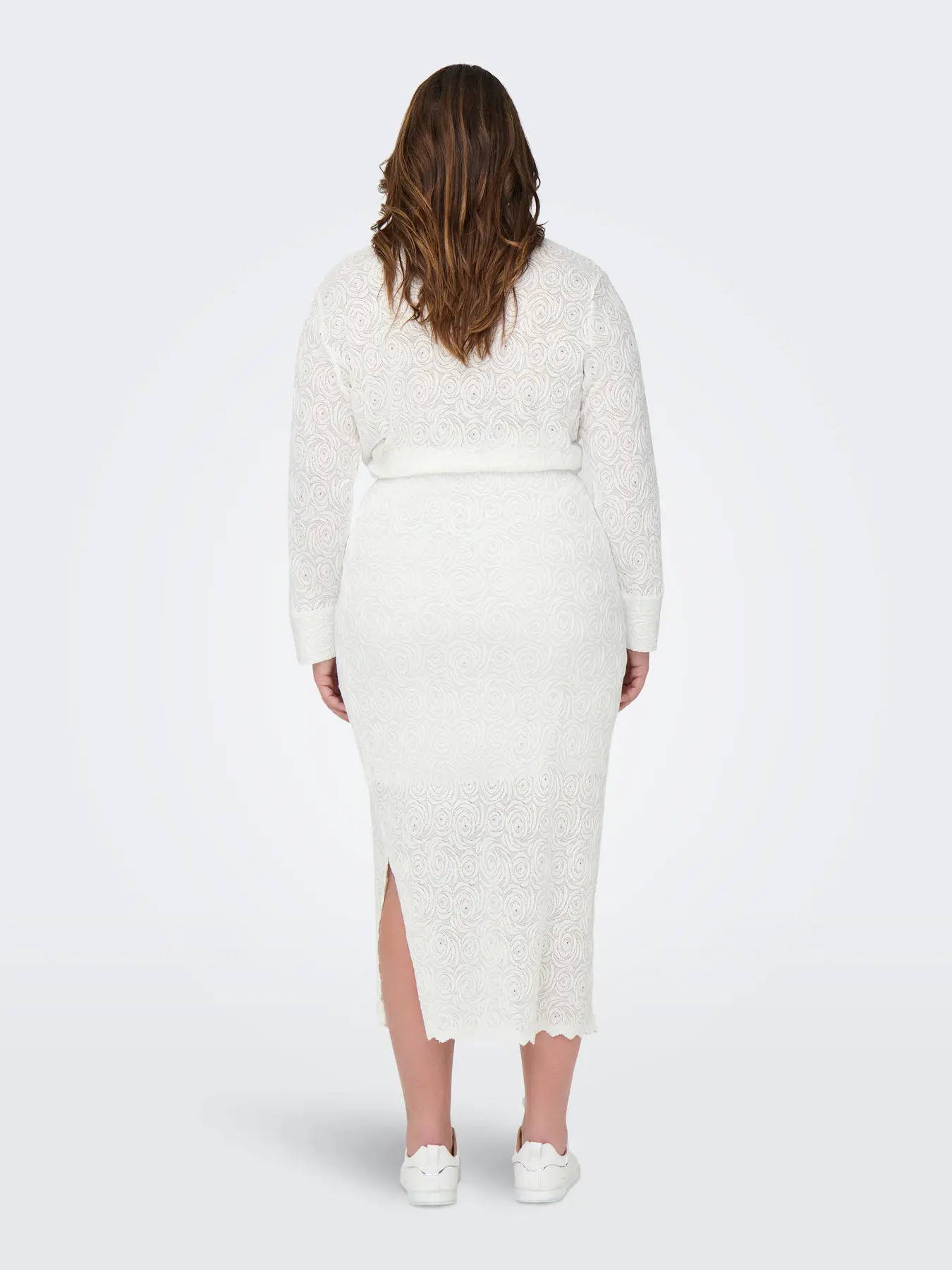Rosil Lace Slit Skirt Cloud Dancer - Only Carmakoma - Image 2