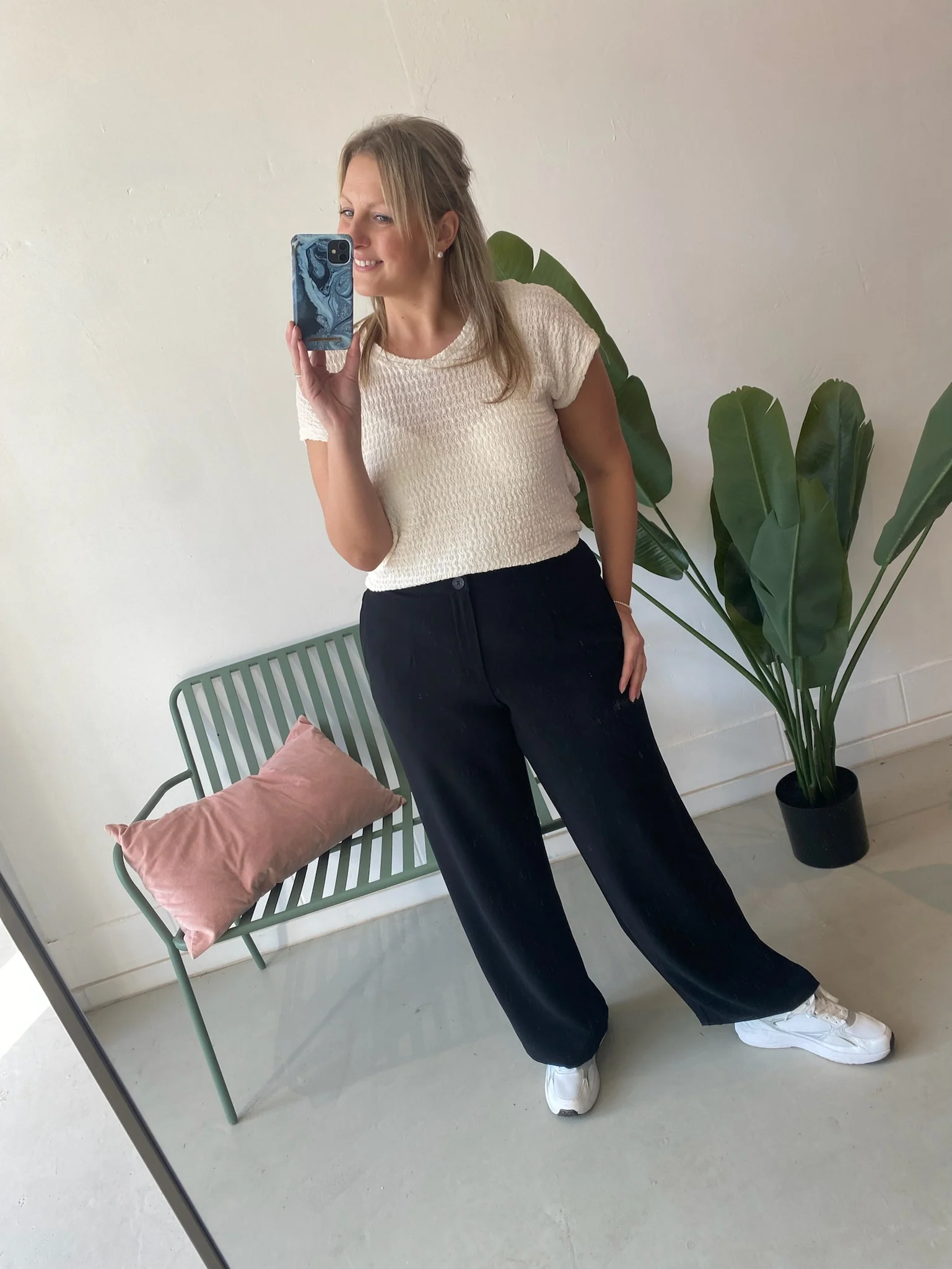 Roxana Wide Pants Black - Kaffe Curve