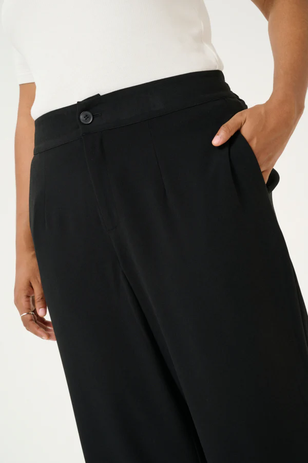 Roxana Wide Pants Black - Kaffe Curve - Image 4