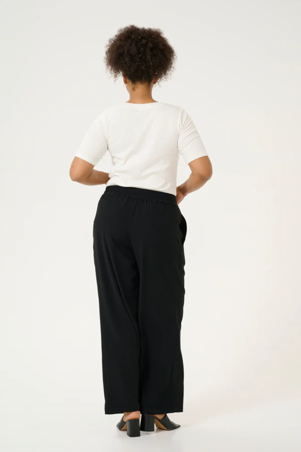 Roxana Wide Pants Black - Kaffe Curve - Image 5