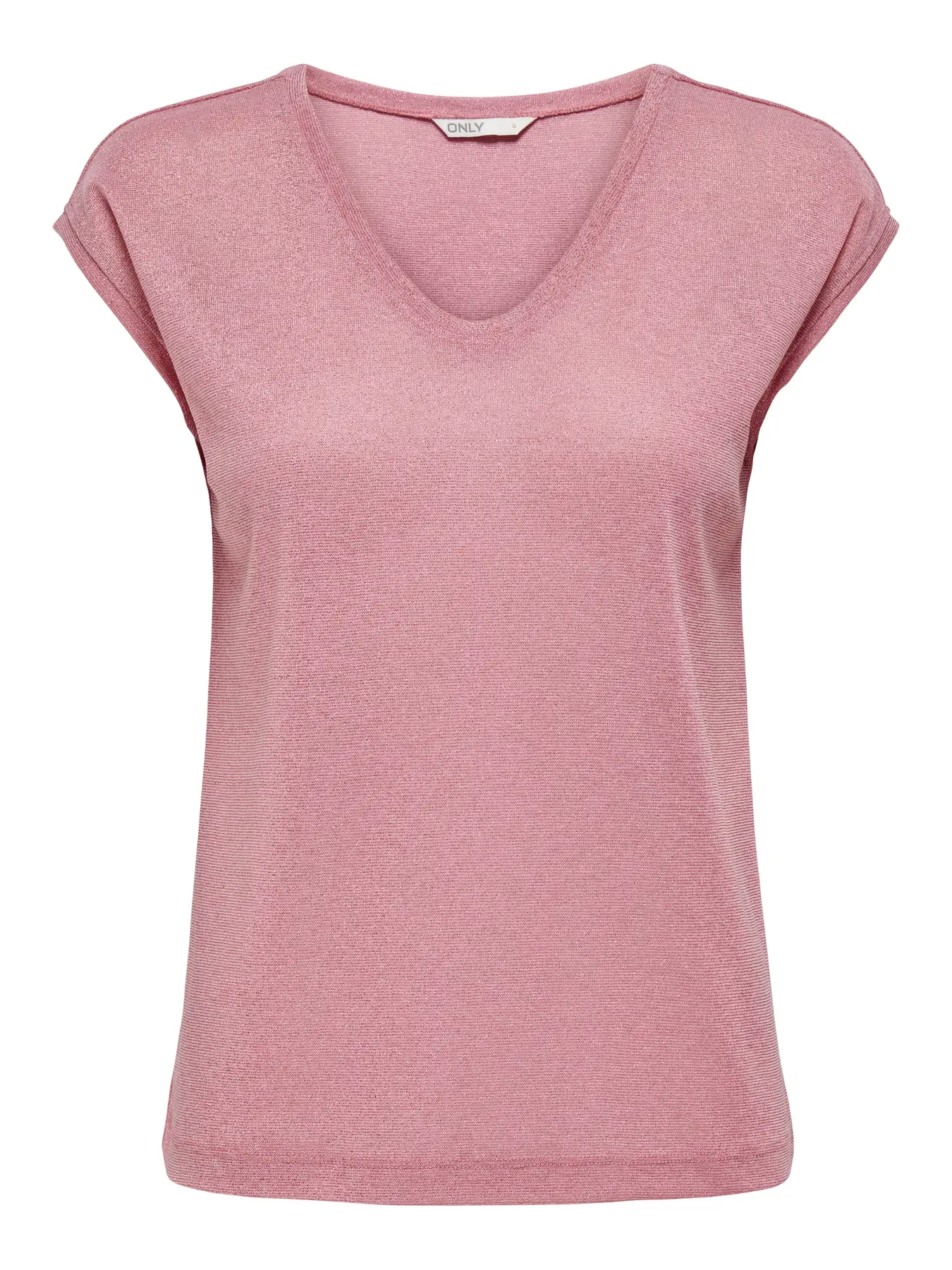 Silvery V-Neck Lurex Top Bonbon - Only Carmakoma - Image 3