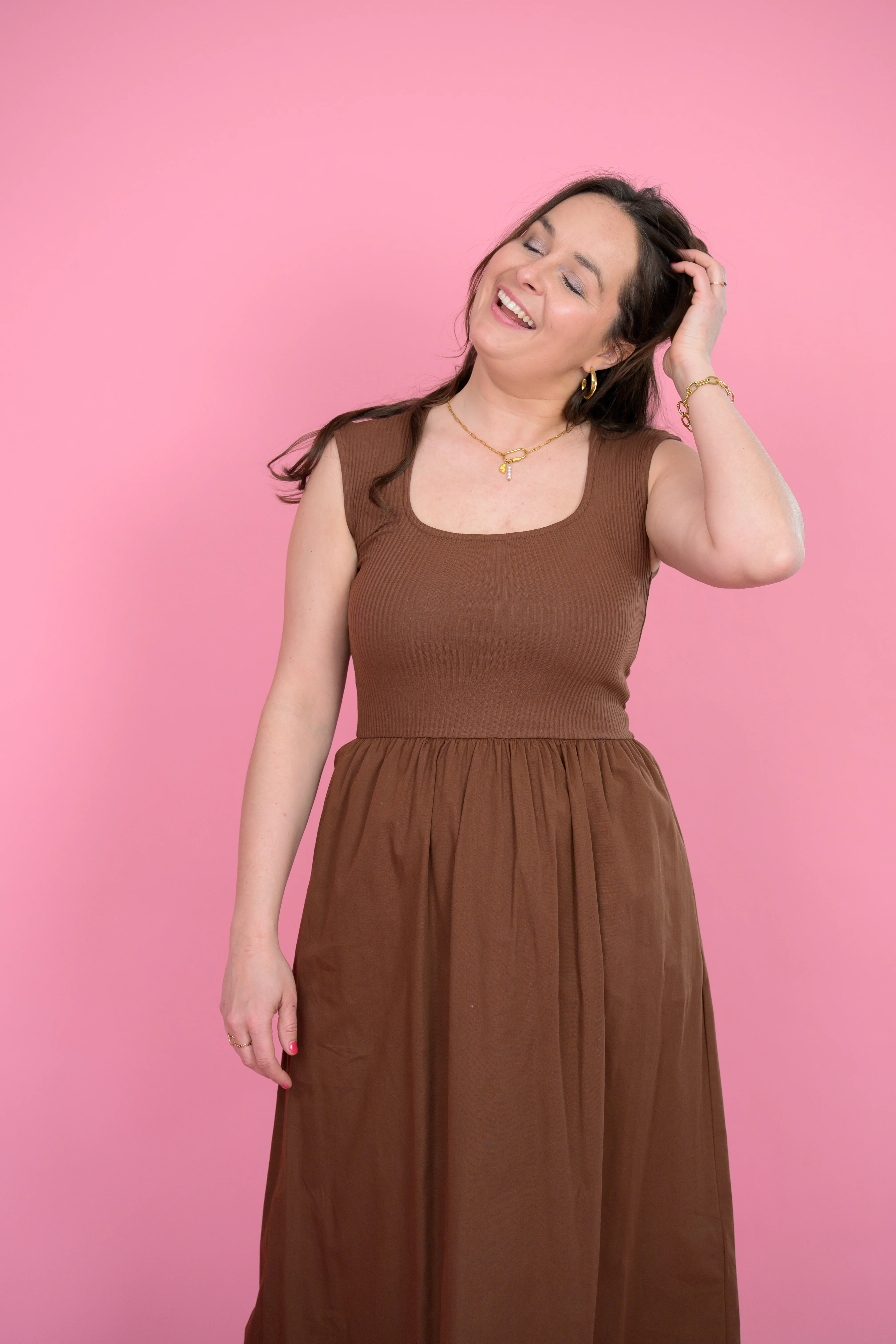 Simone Phoebe Dress Cappuccino - Soaked - Image 3