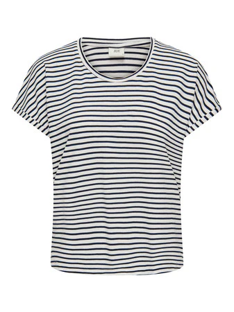 Sissy O-Neck Top Cloud Dancer/Sky Captain - JDY - Image 5