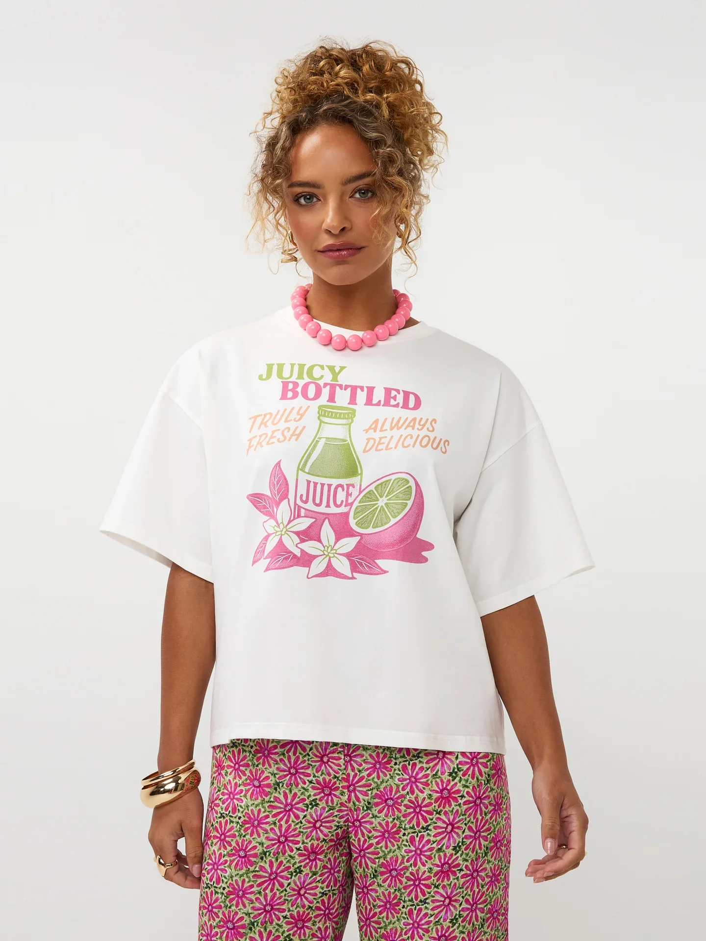 T-Shirt Juicy Bottle Berry Pink - Ydence