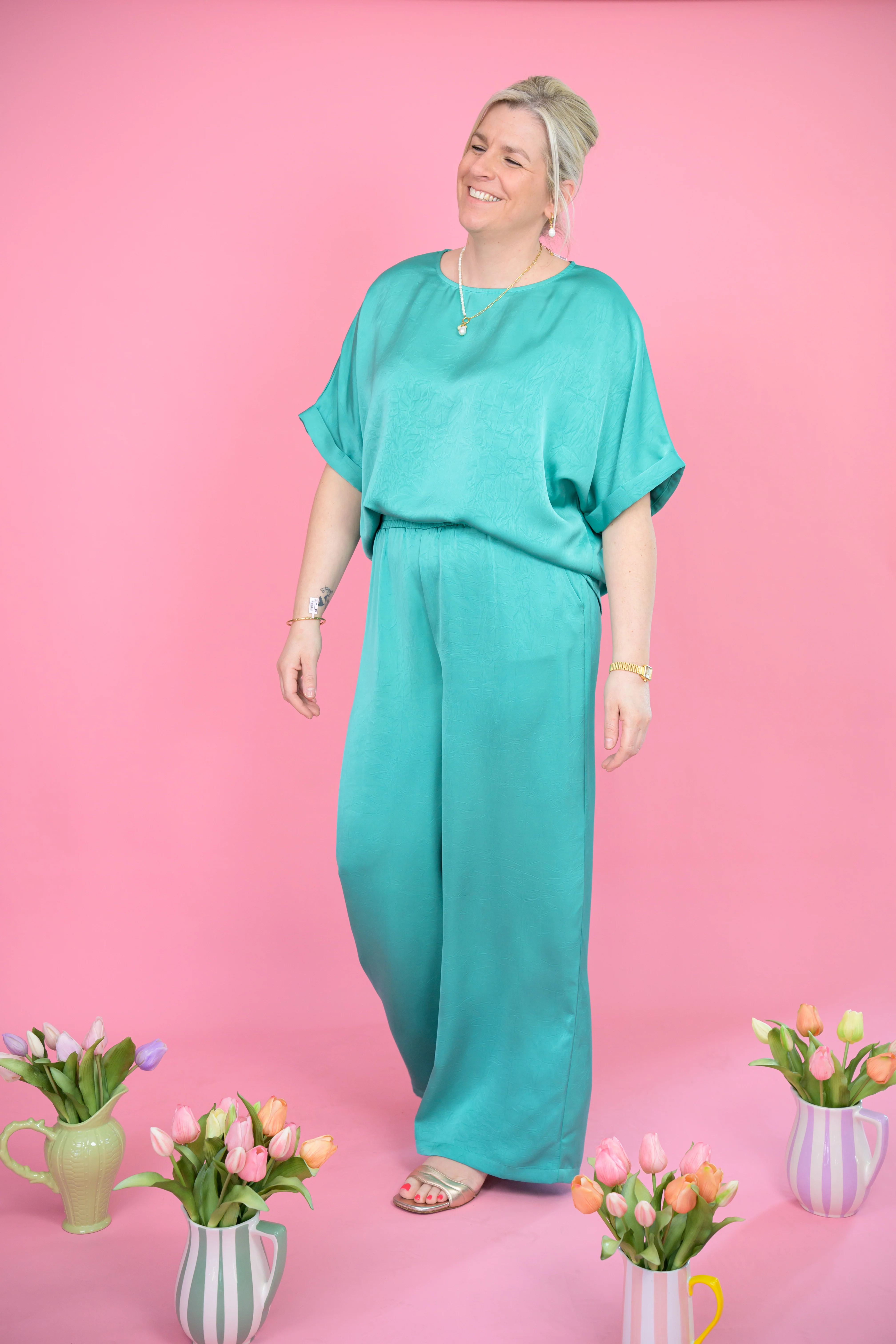Top Huda Sea Green - Ydence