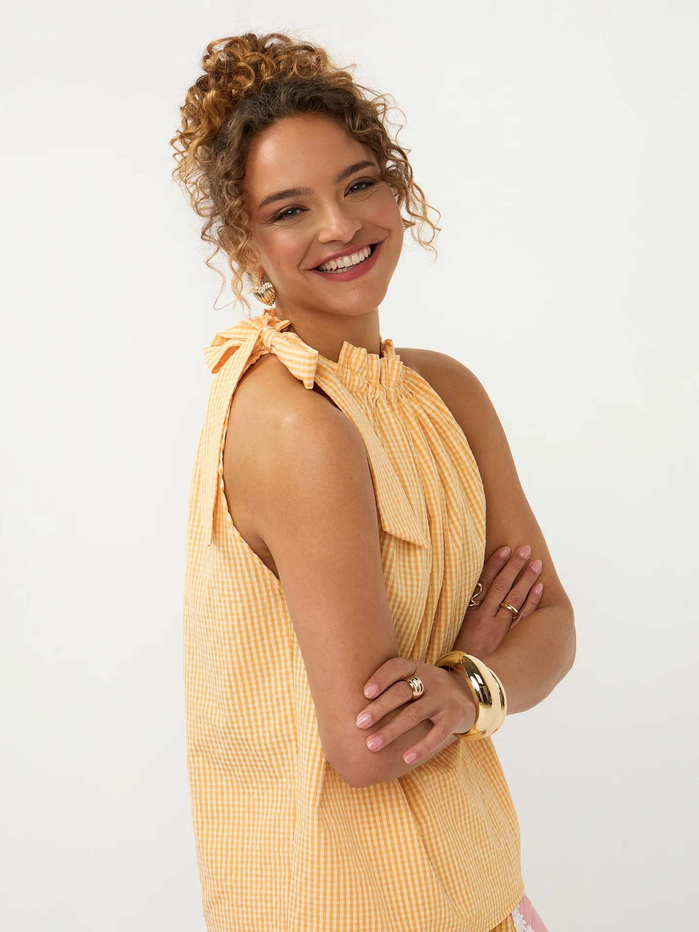 Top Kaylee Yellow Check - Ydence - Image 2