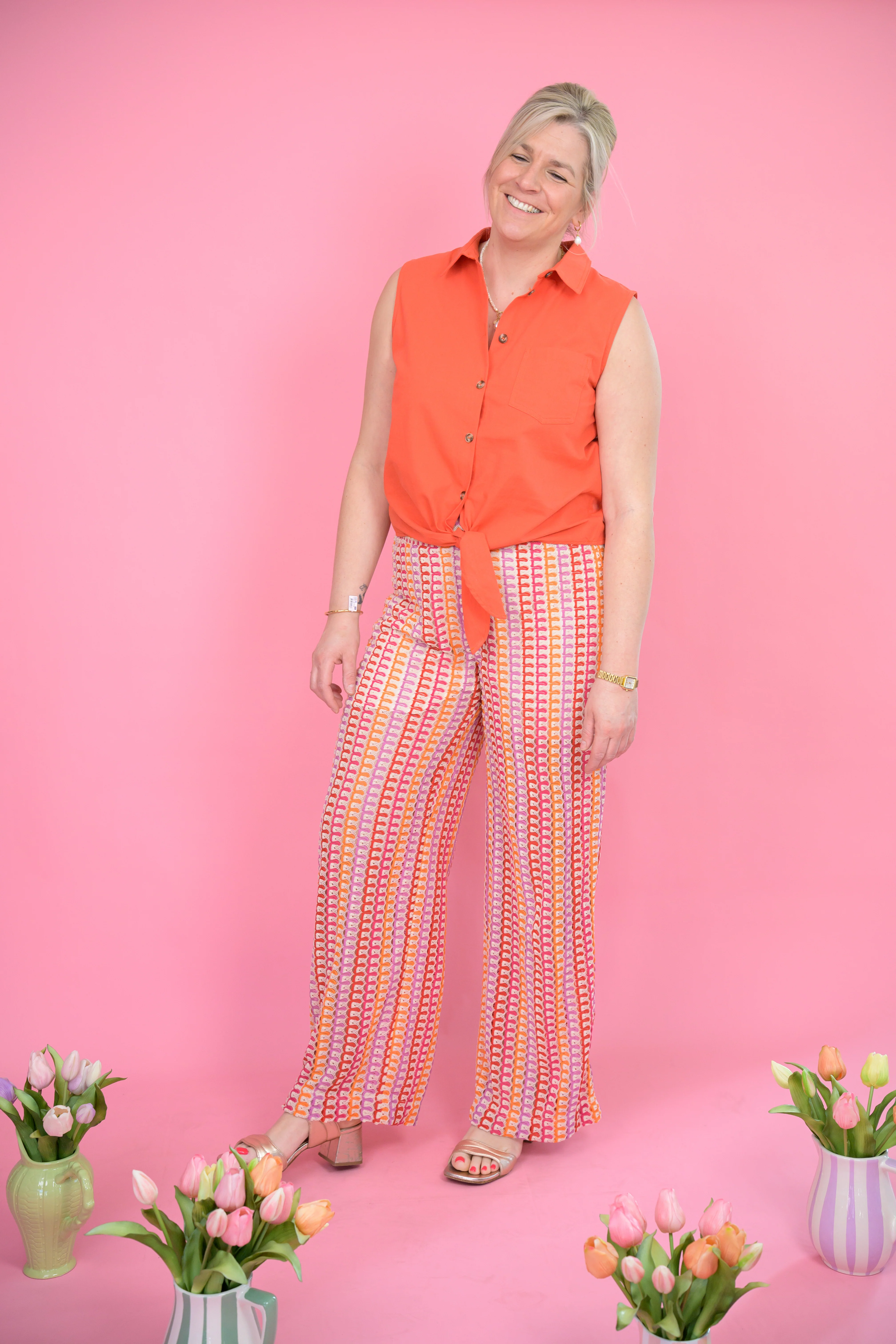 Prisca Pants Raspberry - B.Young - Image 3