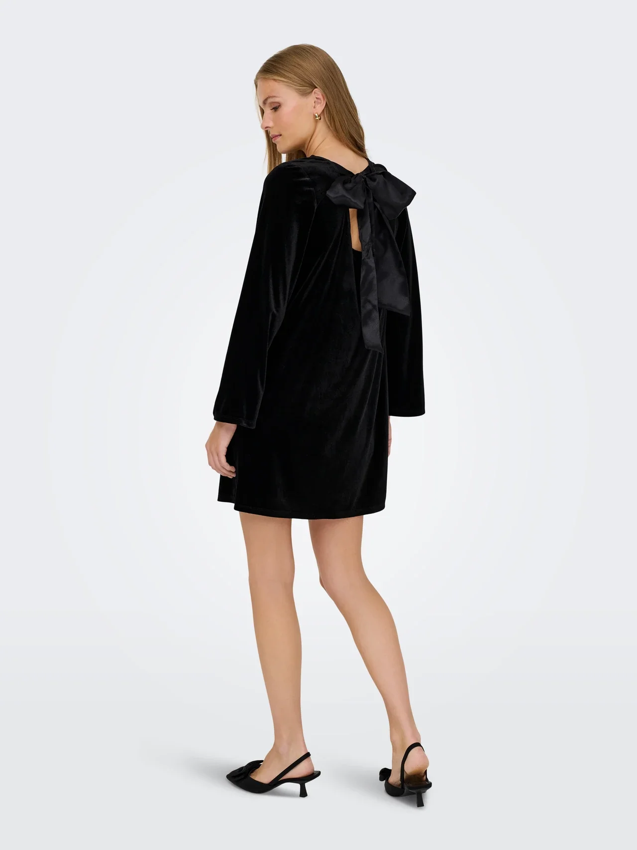 Victory Velvet Bow Dress Black - JDY - Image 6