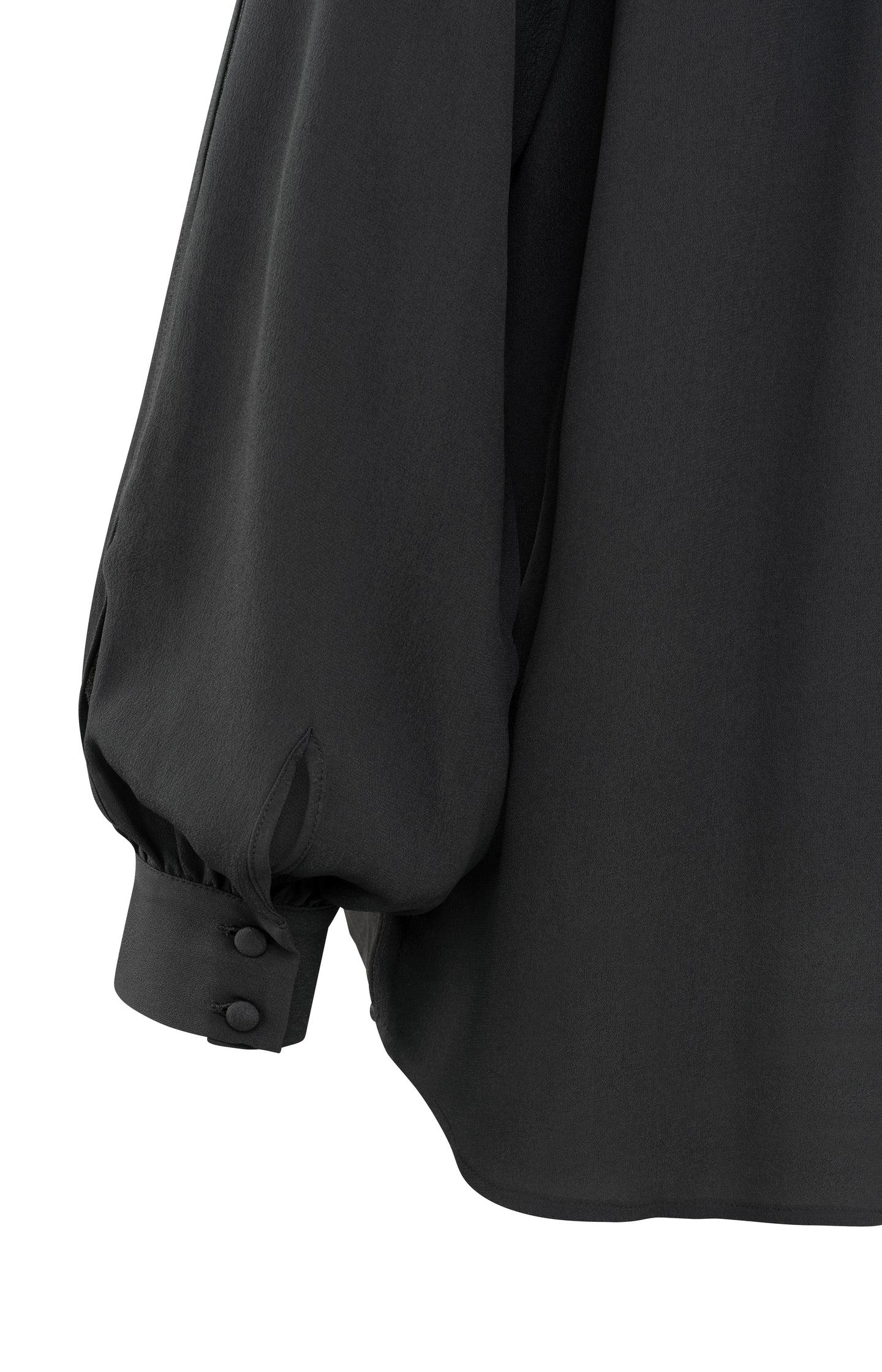 Woven Top With Open Sleeve Anthracite - YAYA - Image 5