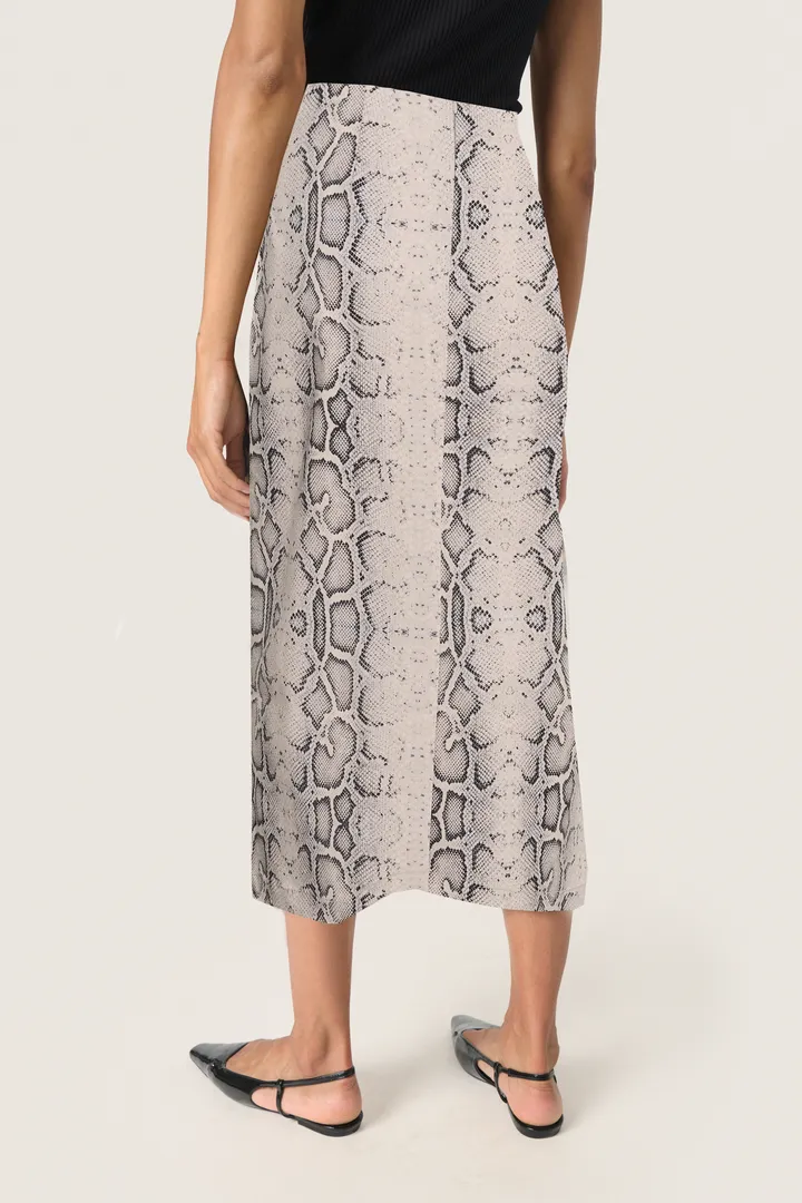 Xala Pencil Skirt Grey Snake Print - Soaked - Image 2